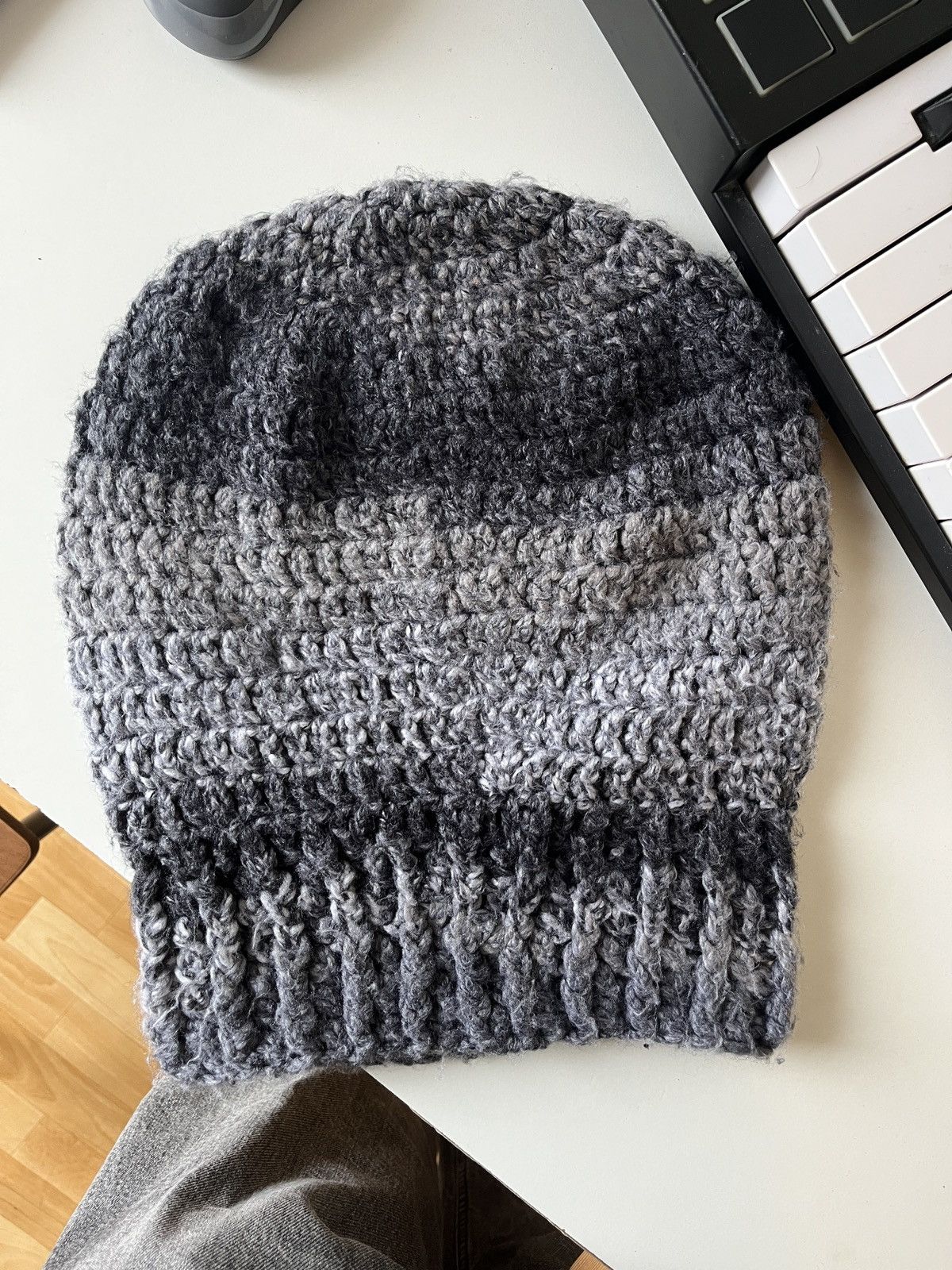 Handmade Grey Alpaca Wool Balaclava Handmade Size ONE SIZE - 4 Thumbnail