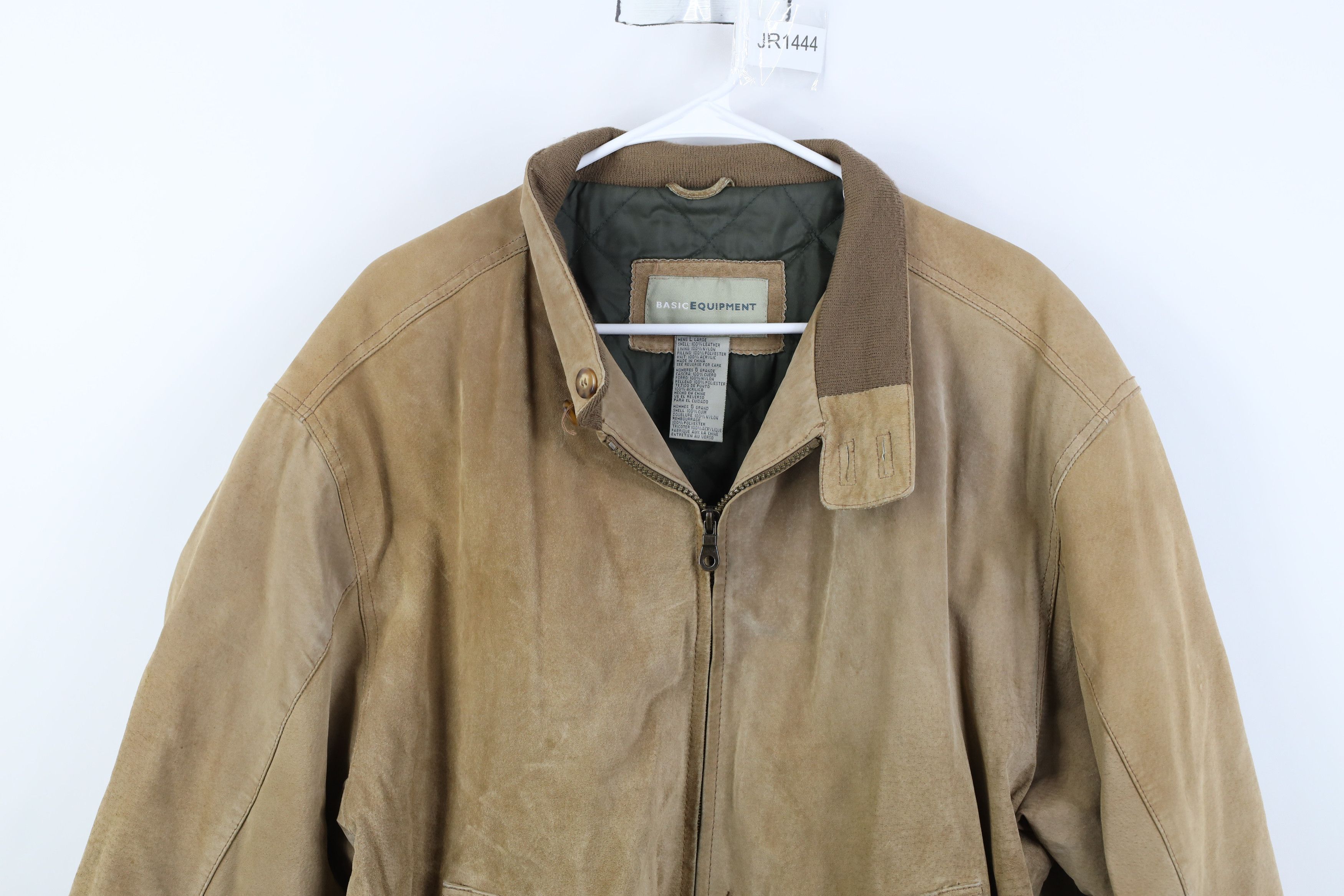 Vintage Vintage 90s Streetwear Suede Leather Cafe Bomber Jacket Size US L / EU 52-54 / 3 - 2 Thumbnail