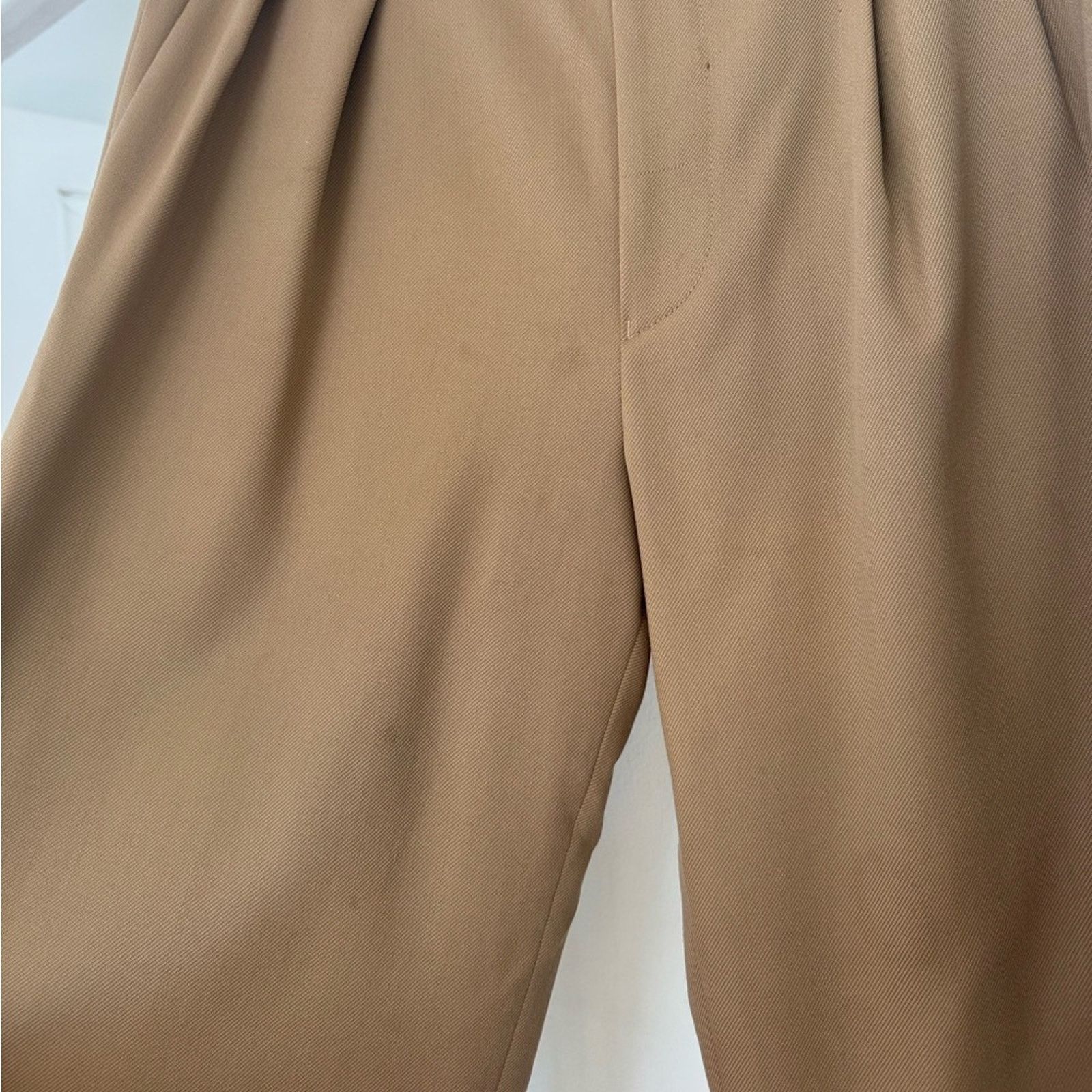 Emporio Armani Emporio Armani Beige Wool Loose-fitting trousers Size US 32 / EU 48 - 3 Thumbnail