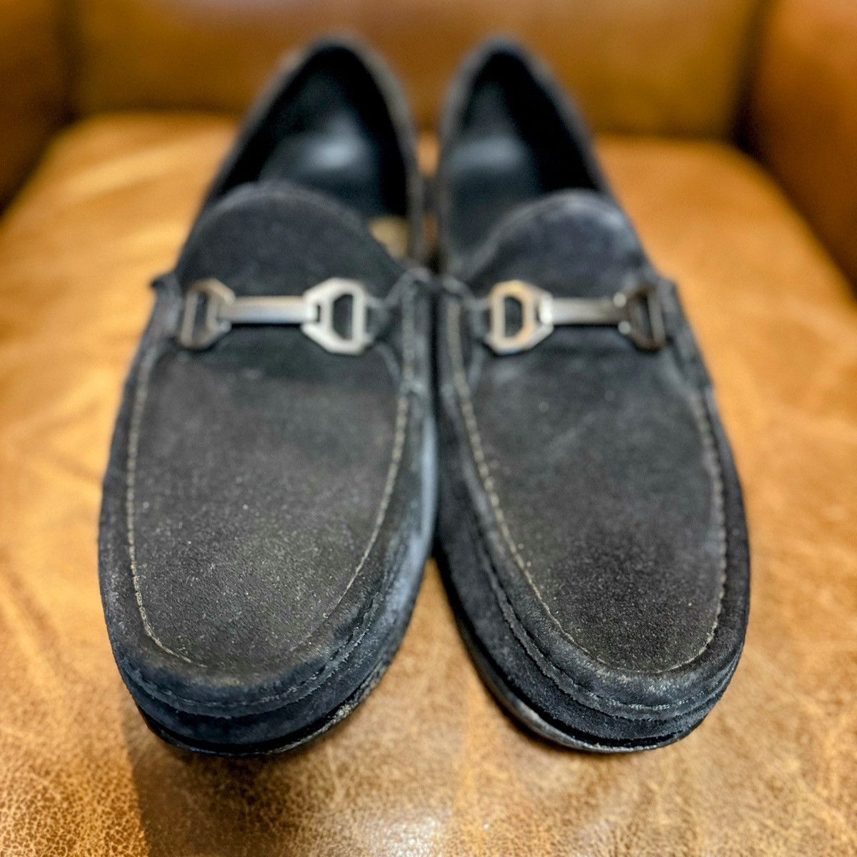 Allen Edmonds Allen Edmonds Black Suede Penny Loafers – 11D – Made in USA Size US 11 / EU 44 - 4 Thumbnail