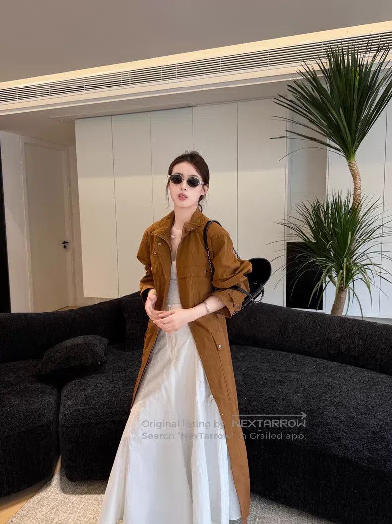 Hermes Hermes 26 Spring/Summer Caramel Color Trench Coat Size XXS / US 00 / IT 34 - 6 Thumbnail
