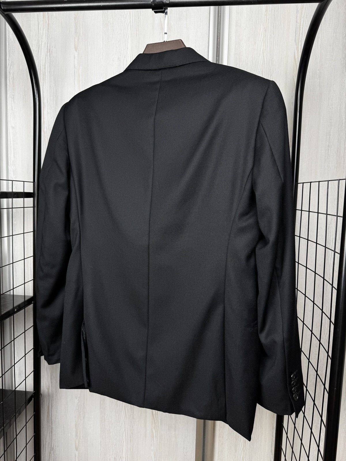 Armani Collezioni Armani Collezioni Giorgio black structural wool blazer Size 40R - 8 Thumbnail