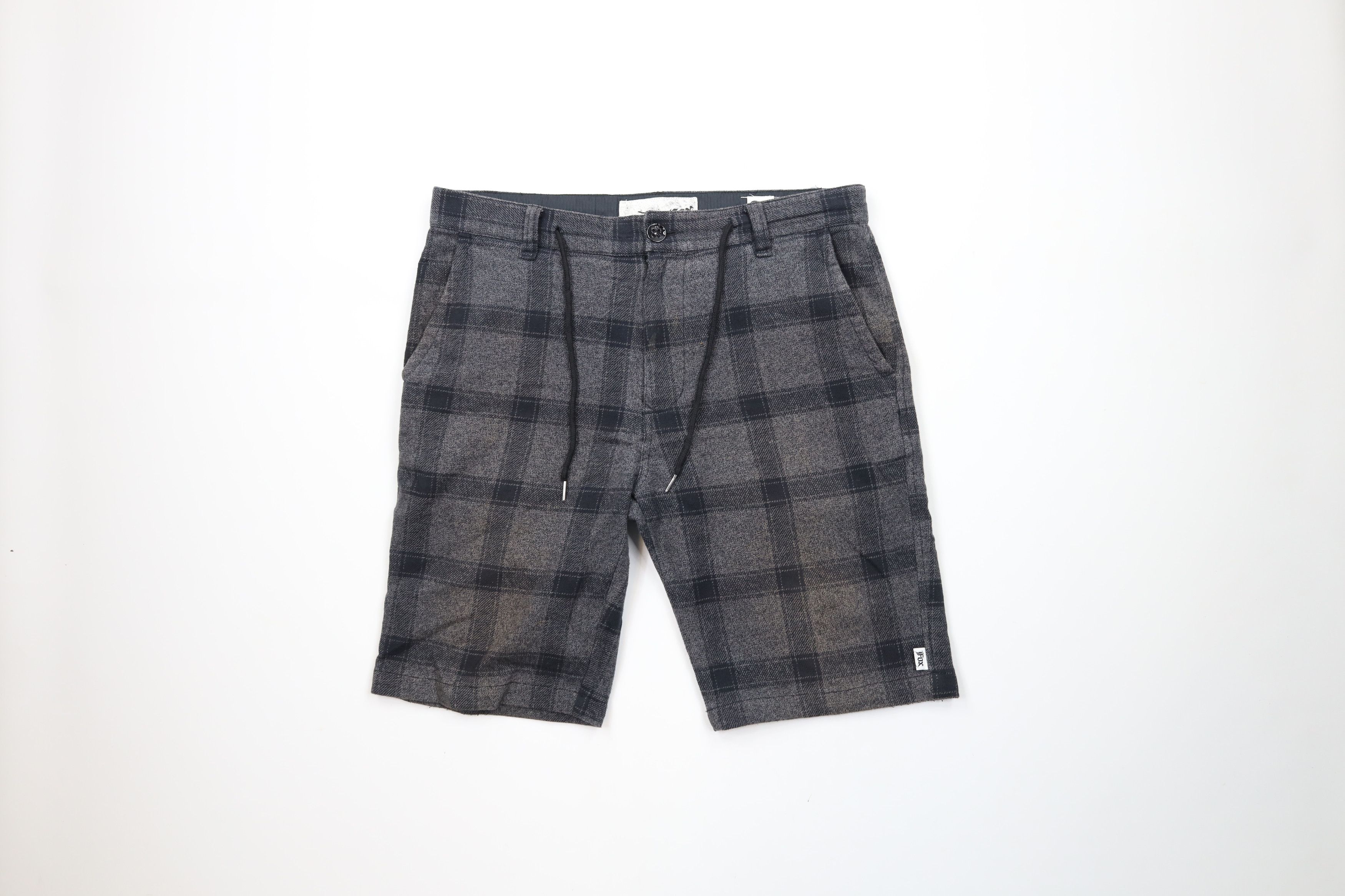 Fox Racing × Vintage Vintage Fox Racing Spell Out Flannel Shorts Checkered Plaid Size US 34 / EU 50 - 1 Thumbnail