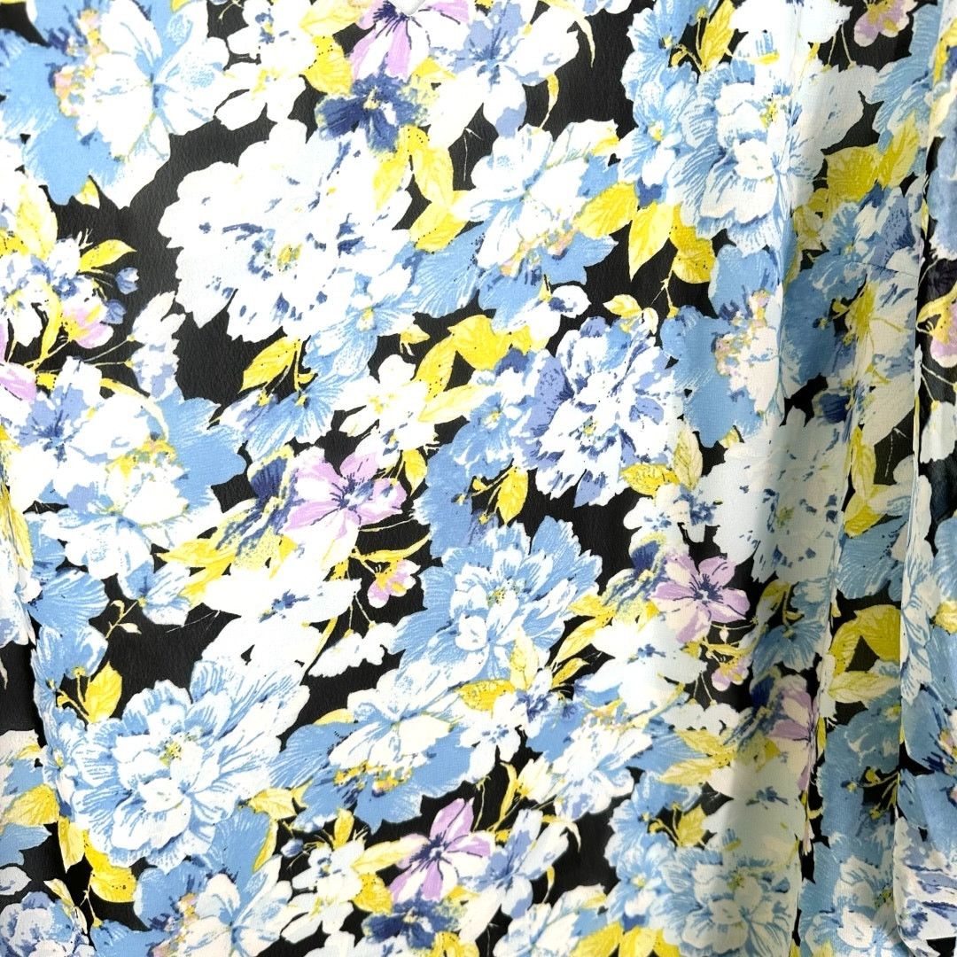 Vince Camuto Vince Camuto Blue Multicolor Floral Design Top Size 2X Size XXL / US 16-18 / IT 52-54 - 4 Thumbnail