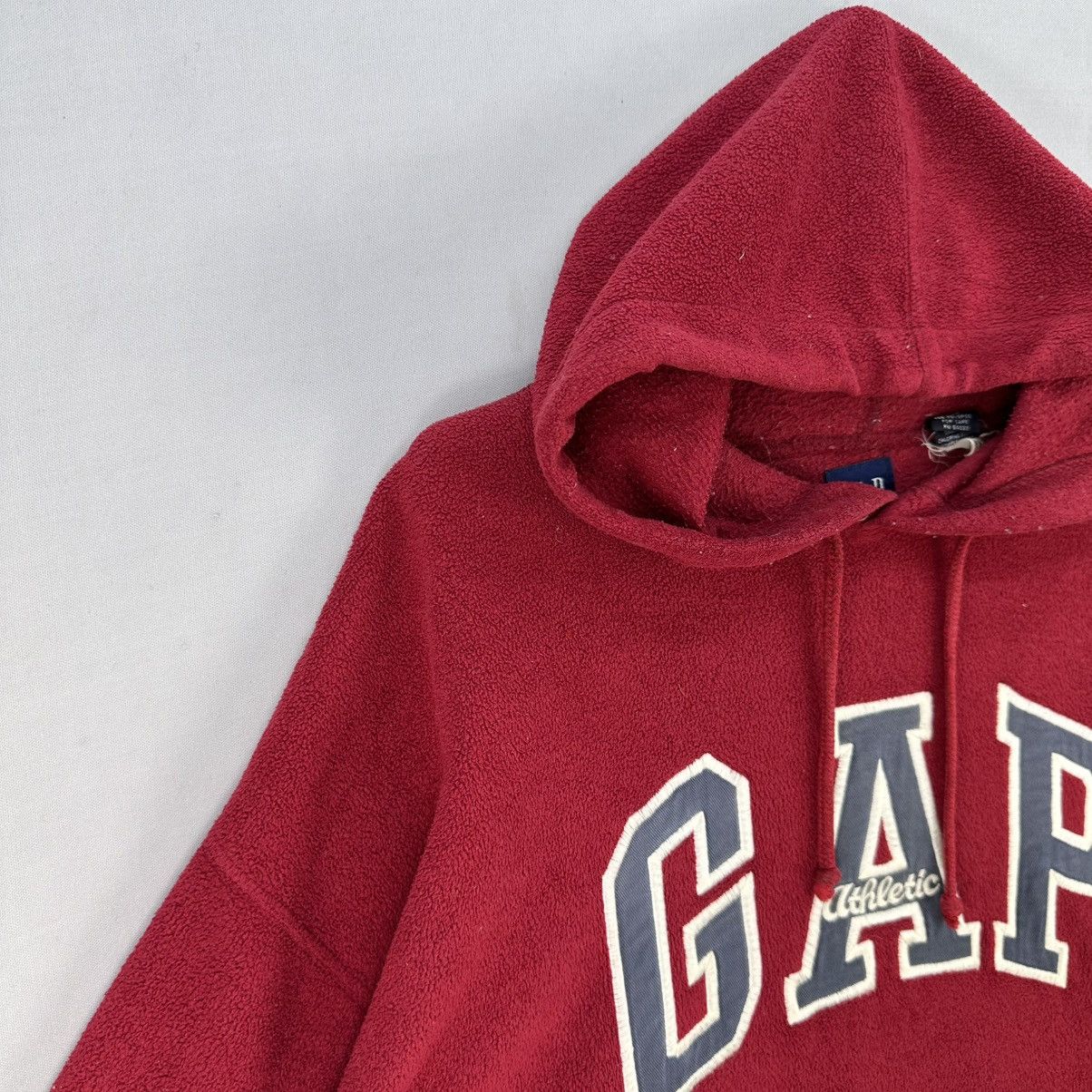 Gap Vintage 00s GAP Pullover Fleece Hoodie Distressed Size US XXL / EU 58 / 5 - 2 Thumbnail