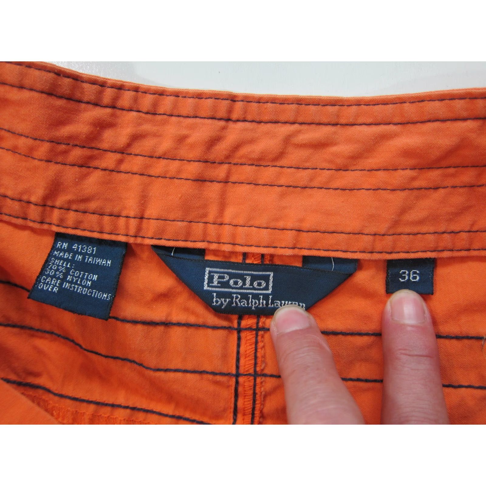 Polo Ralph Lauren Ralph Lauren Polo N.Y.C Orange Blue Nylon Swim Surf Board Short Men 36 Size US M / EU 48-50 / 2 - 3 Thumbnail