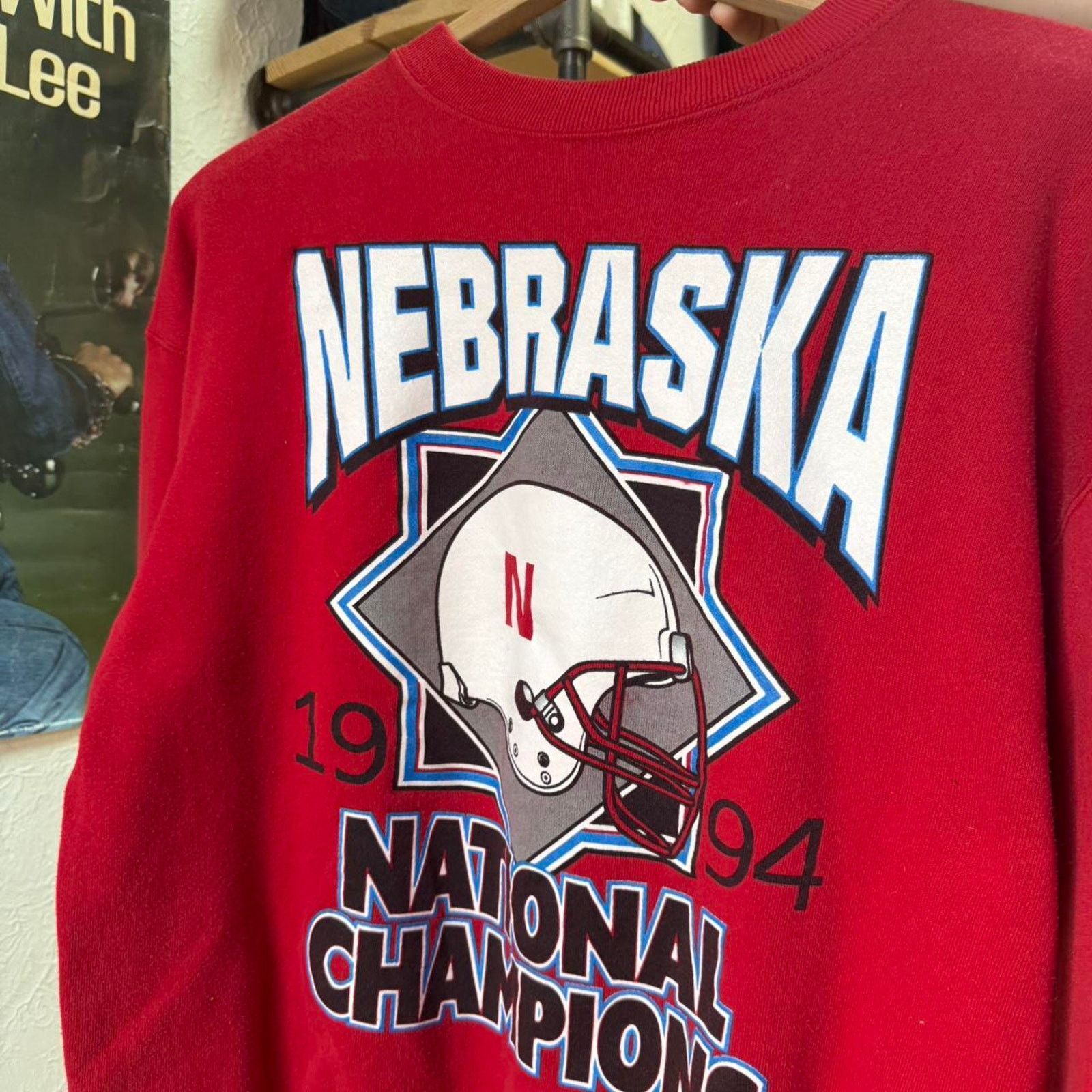 Tultex × Vintage Vintage 90s Nebraska National Champions 1994 Crewneck Size US L / EU 52-54 / 3 - 4 Thumbnail