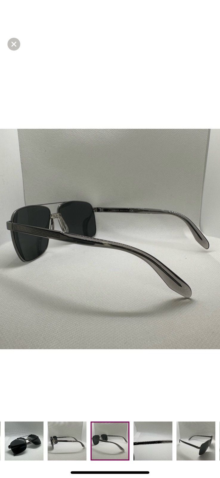 Versace Versace Aviator Sunglasses with Case - Model 2174 Size ONE SIZE - 10 Thumbnail