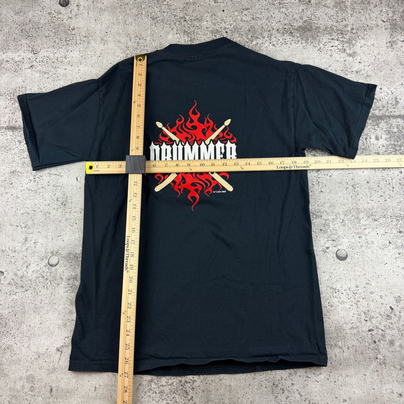 Gildan Y2K Tribal Flames Drummer Shirt Size Medium Size US M / EU 48-50 / 2 - 6 Thumbnail