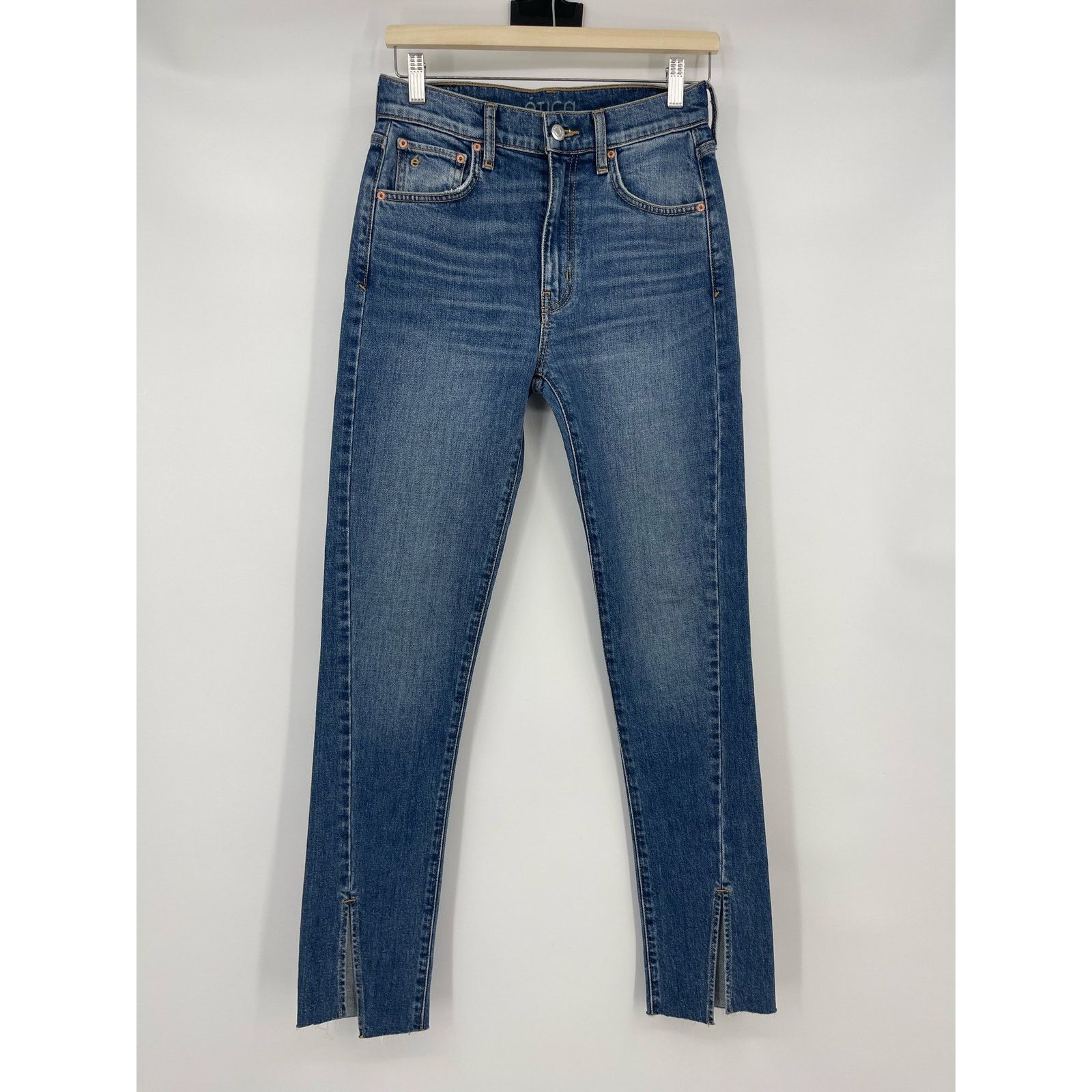 ETICA Etica | Twisted Seam Slim Split Hem Jeans Riverside Wash 26 Size 26" / US 2 / IT 38 - 2 Thumbnail