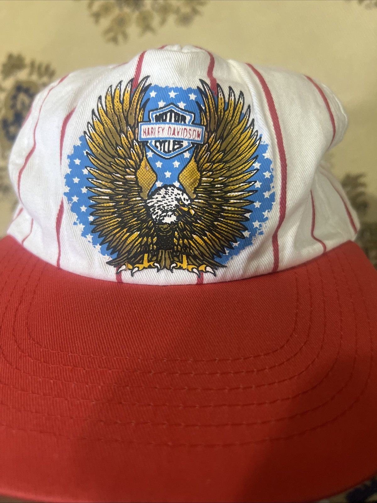 Vintage Harley-Davidson Eagle Cycling Cap – 1980s (RN 43751)