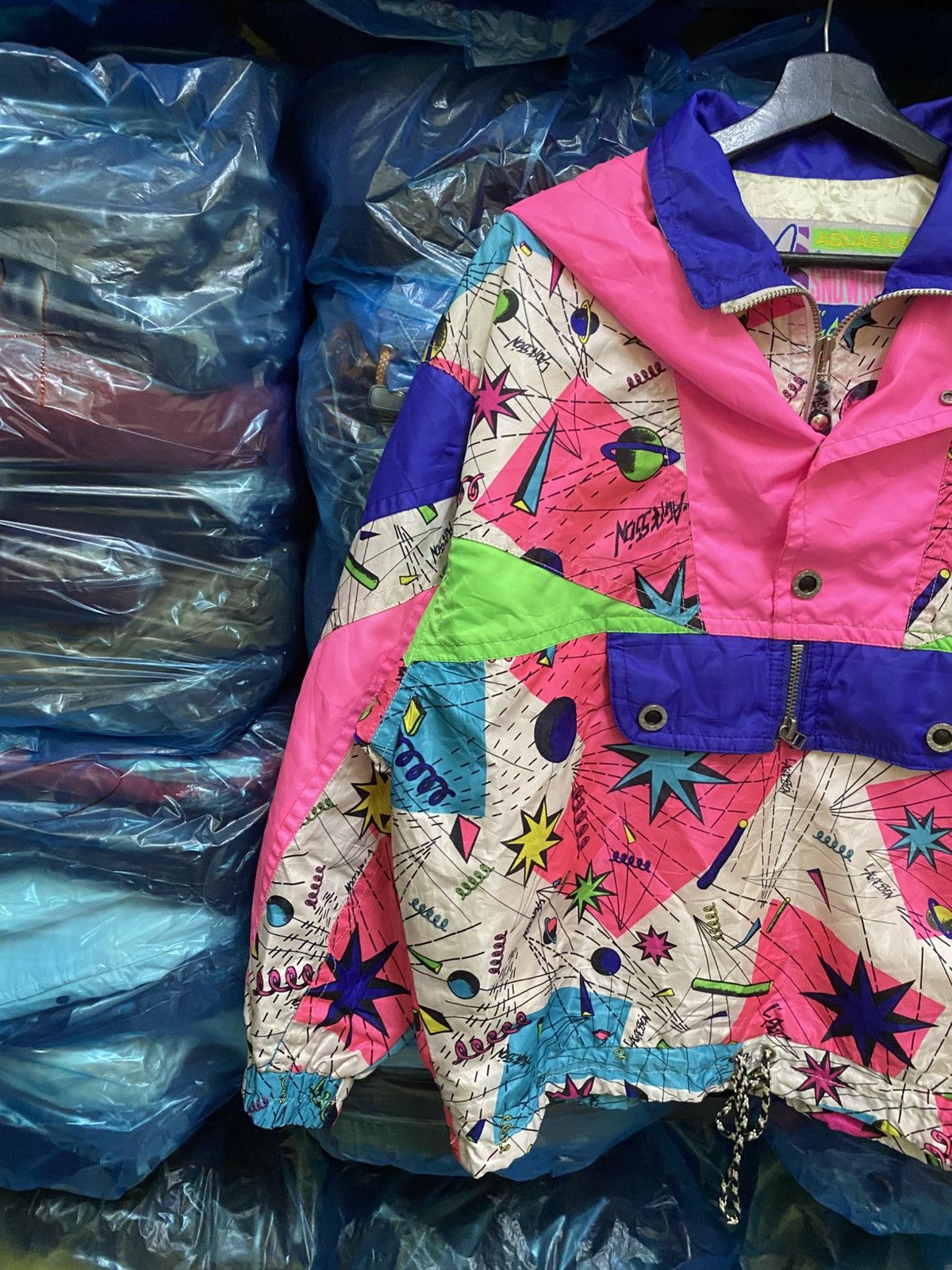 Japanese Brand Vintage 90s Aquarius Snowboard Jacket – Neon Ski Windbreaker Size US M / EU 48-50 / 2 - 7 Thumbnail
