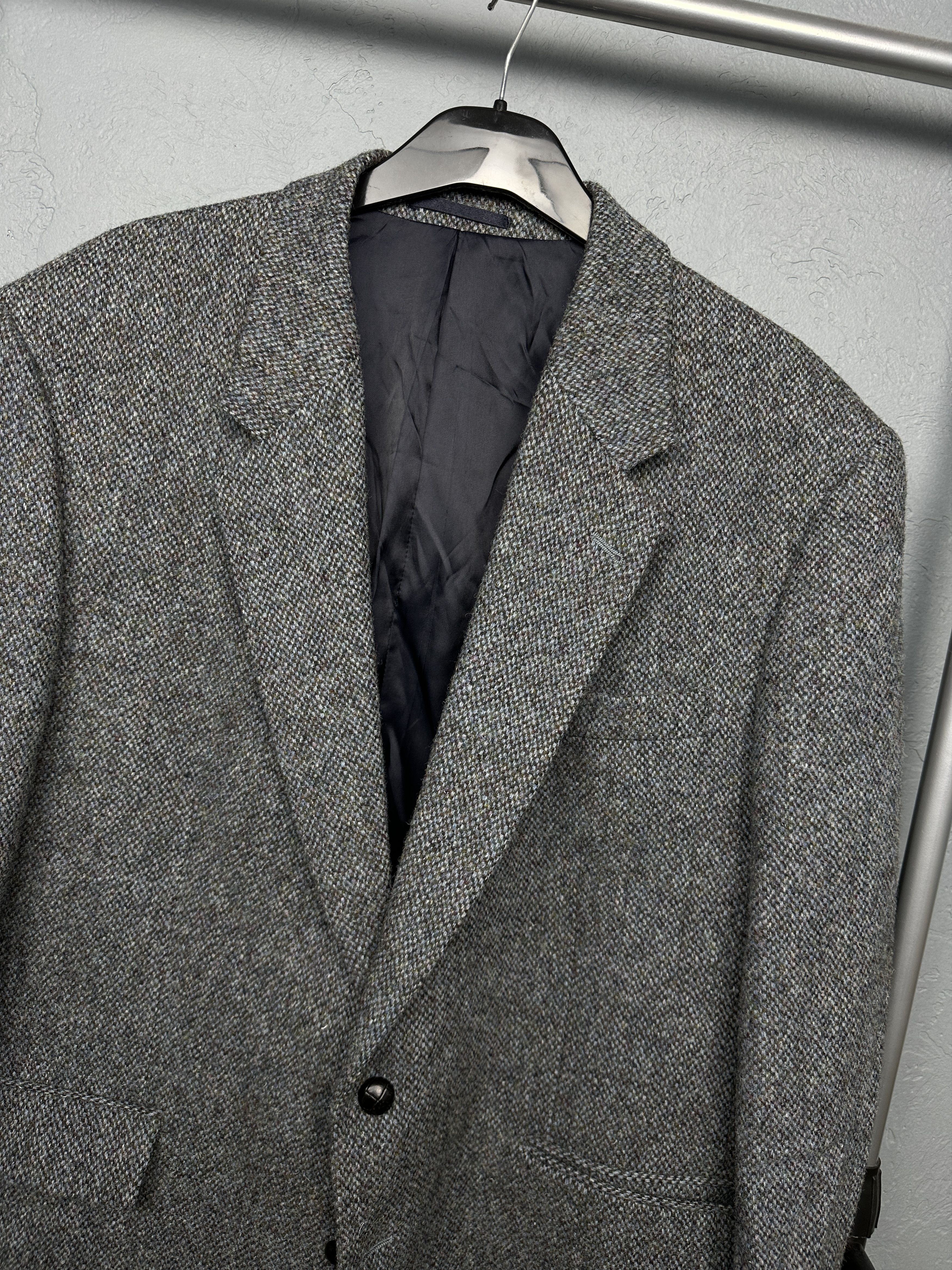 Harris Tweed Harris Tweed Mens Blazer Jacket Wool Two Buttons Size 46S - 2 Thumbnail