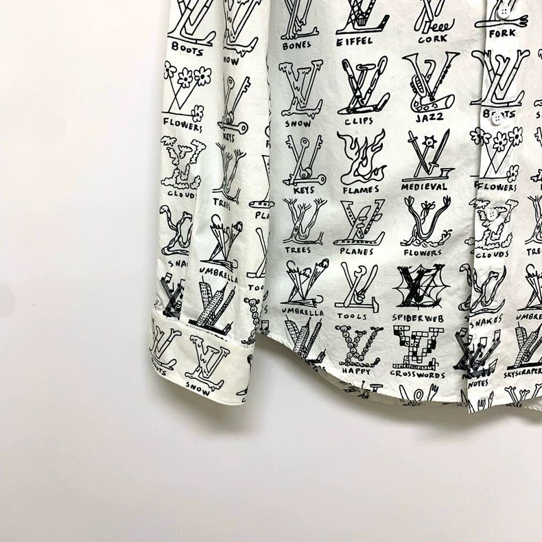 Louis Vuitton Louis Vuitton White gesture shirt 2503-Nextarrow Size US M / EU 48-50 / 2 - 7 Thumbnail