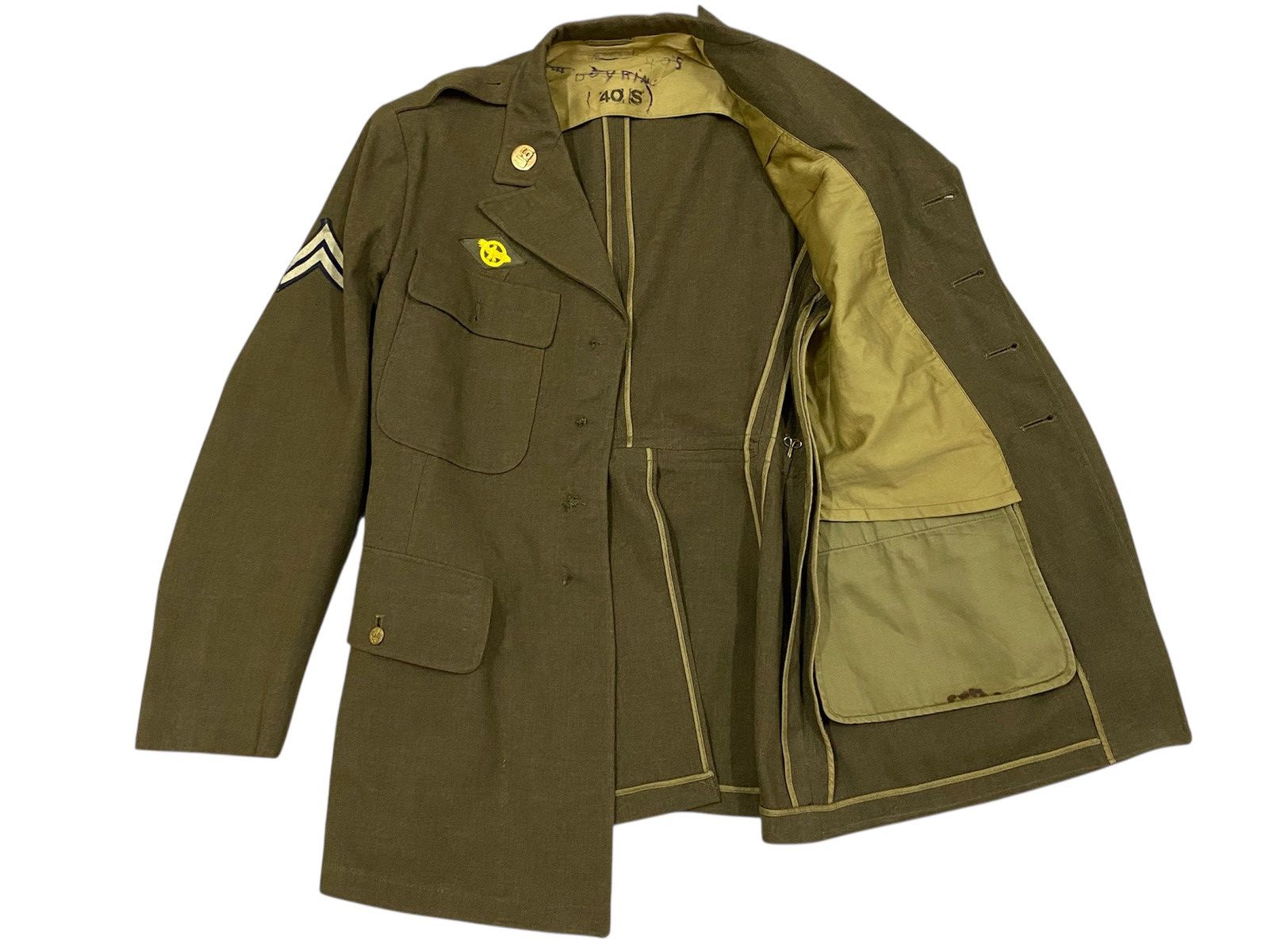 Other Vtg 1940s U.S. Army WWII Wool Service Coat M1941 Insignia Size US S / EU 44-46 / 1 - 3 Thumbnail