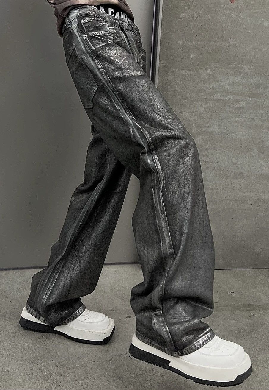 Japanese Brand × Vintage Avant garde fashion washed print faded punk jeans pants Size US 32 / EU 48 - 5 Thumbnail