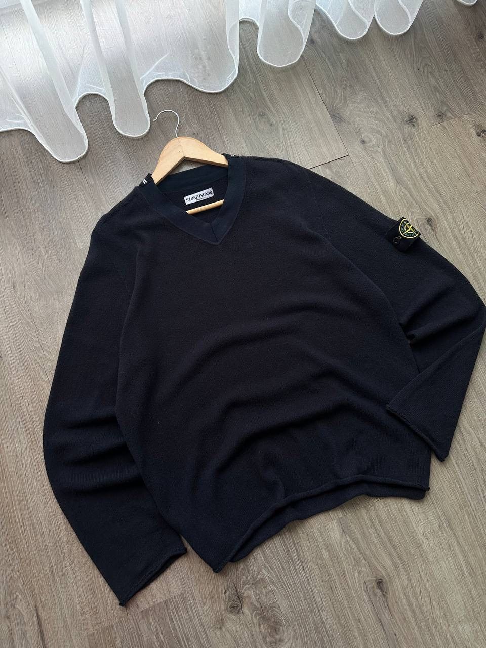 Stone Island × Vintage Vintage Stone Island Black Sweater Size US L / EU 52-54 / 3 - 18 Thumbnail
