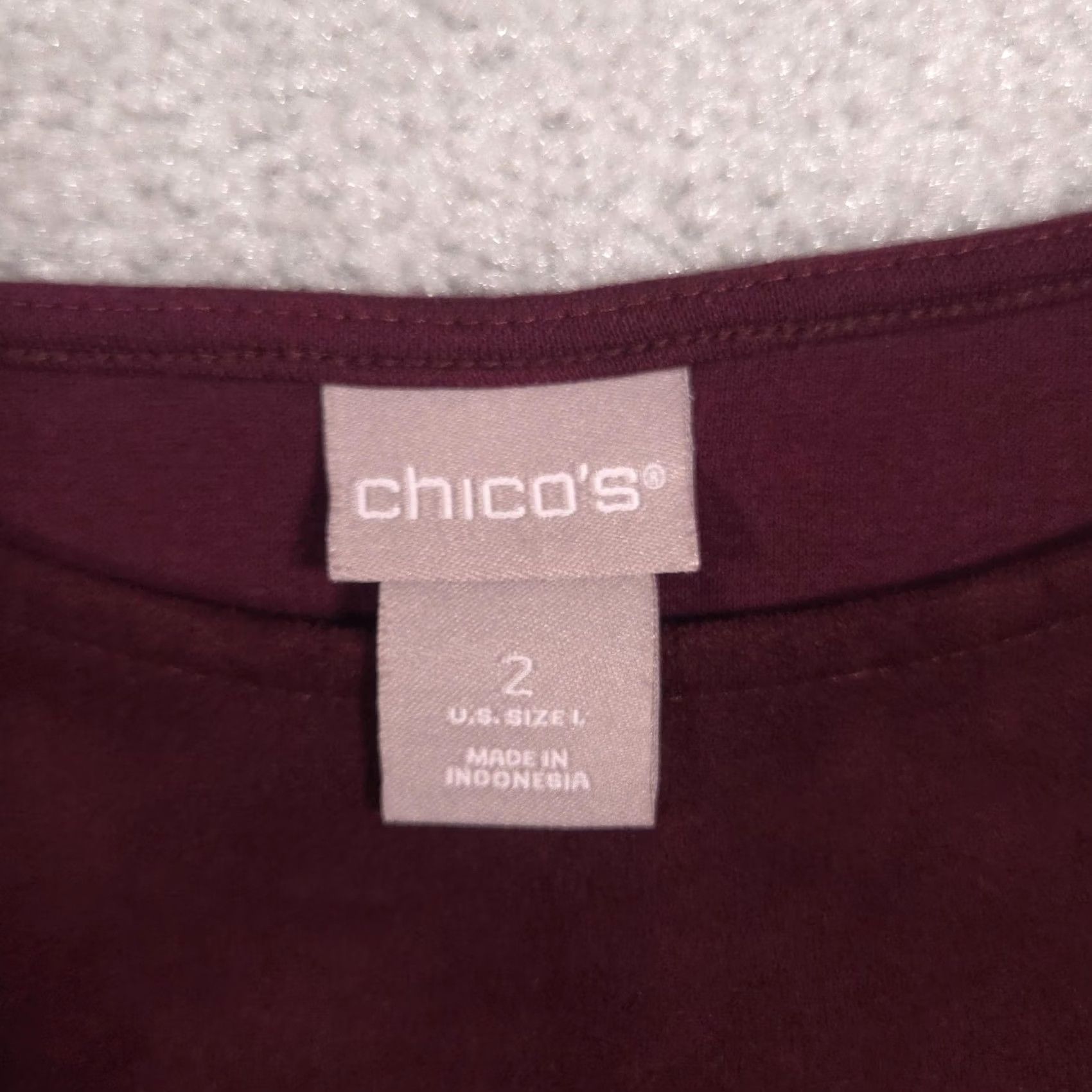 Vintage Chico's Shirt Womens Large Red Boat Neck 3/4 Sleeve Tunic Top Knit Solid Size L / US 10 / IT 46 - 5 Thumbnail