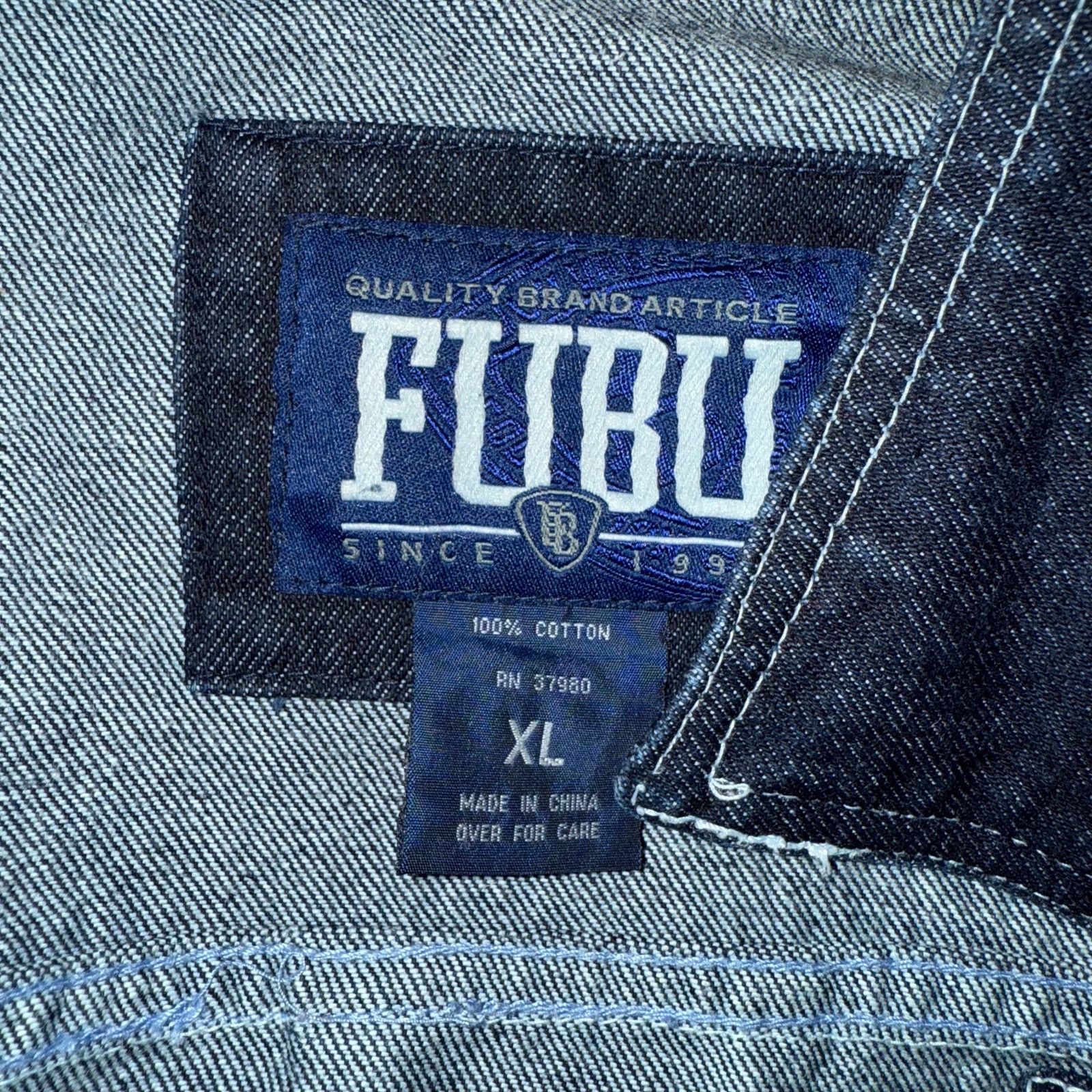 Fubu Fubu Vintage 1990’s Men’s Blue Denim Trucker Jean Jacket XL Size US XL / EU 56 / 4 - 13 Thumbnail