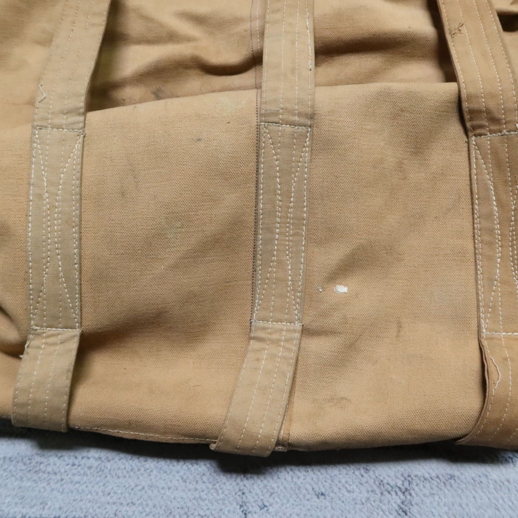 Vintage Vintage US Army Deployment Bag 1918 Canvas Duffle Brown Size ONE SIZE - 6 Thumbnail