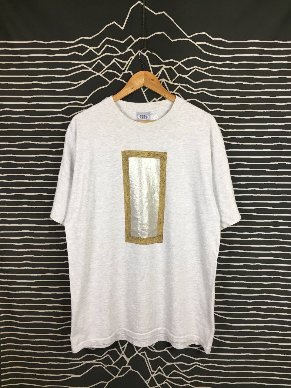 Vintage Vtg Real Fake Metallic Rectangle Print Single Stitch Tee Size US L / EU 52-54 / 3 - 2 Thumbnail