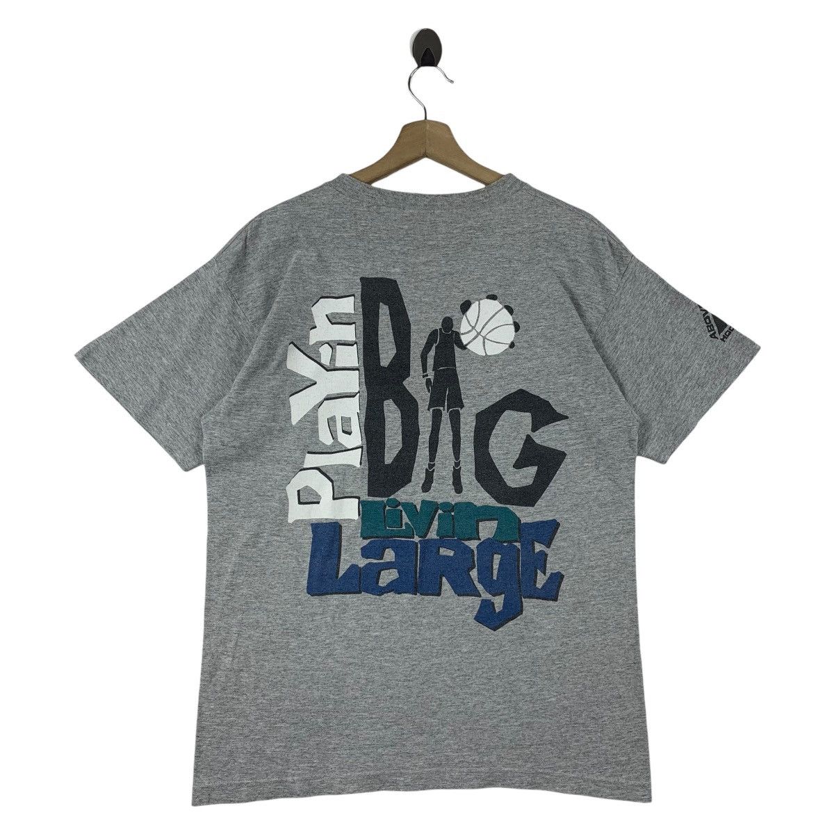 Reebok × Vintage Vintage REEBOK Above the rim Back hit spellout tee Size US M / EU 48-50 / 2 - 4 Thumbnail