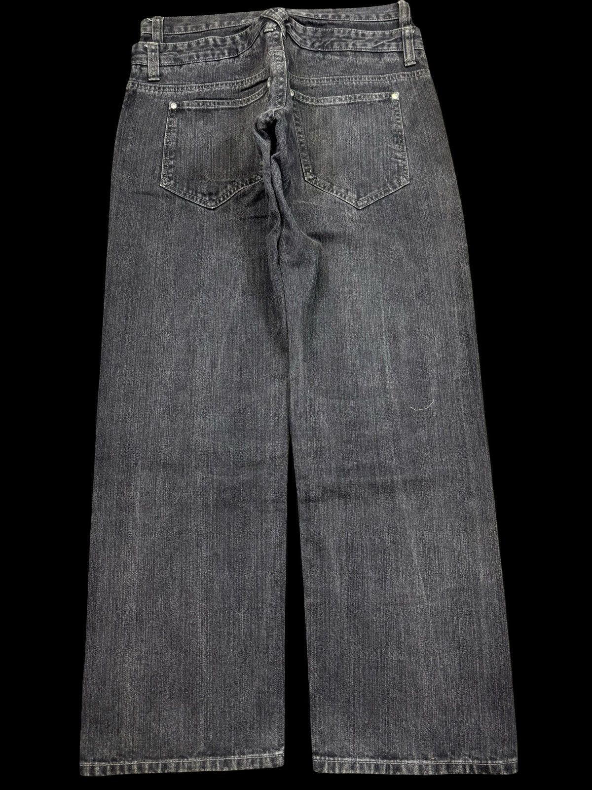 Japanese Brand Double Waist🔥Japanese Moto Skull Poem Junya Punk Denim F745 Size US 32 / EU 48 - 2 Thumbnail