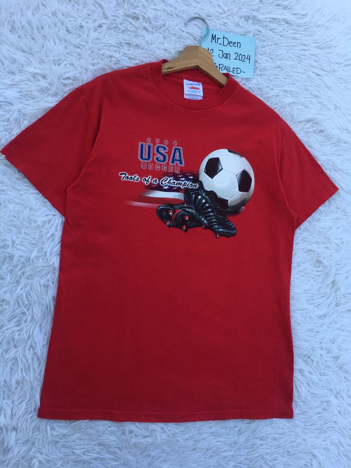 Vintage Rare Vintage 2004 USA Soccer Tshirt Size US M / EU 48-50 / 2 - 2 Thumbnail