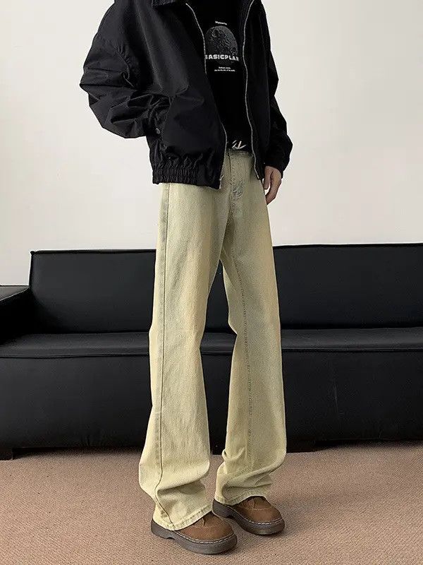 Japanese Brand × Jean Retro loose straight casual micro flared jeans Size US 32 / EU 48 - 3 Thumbnail