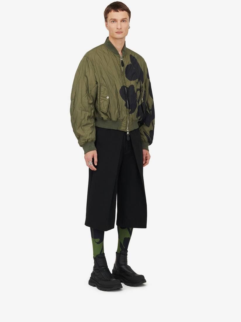 Alexander McQueen o1w1db10725 Orchid Bomber Jacket in Khaki/Black Size US M / EU 48-50 / 2 - 3 Thumbnail