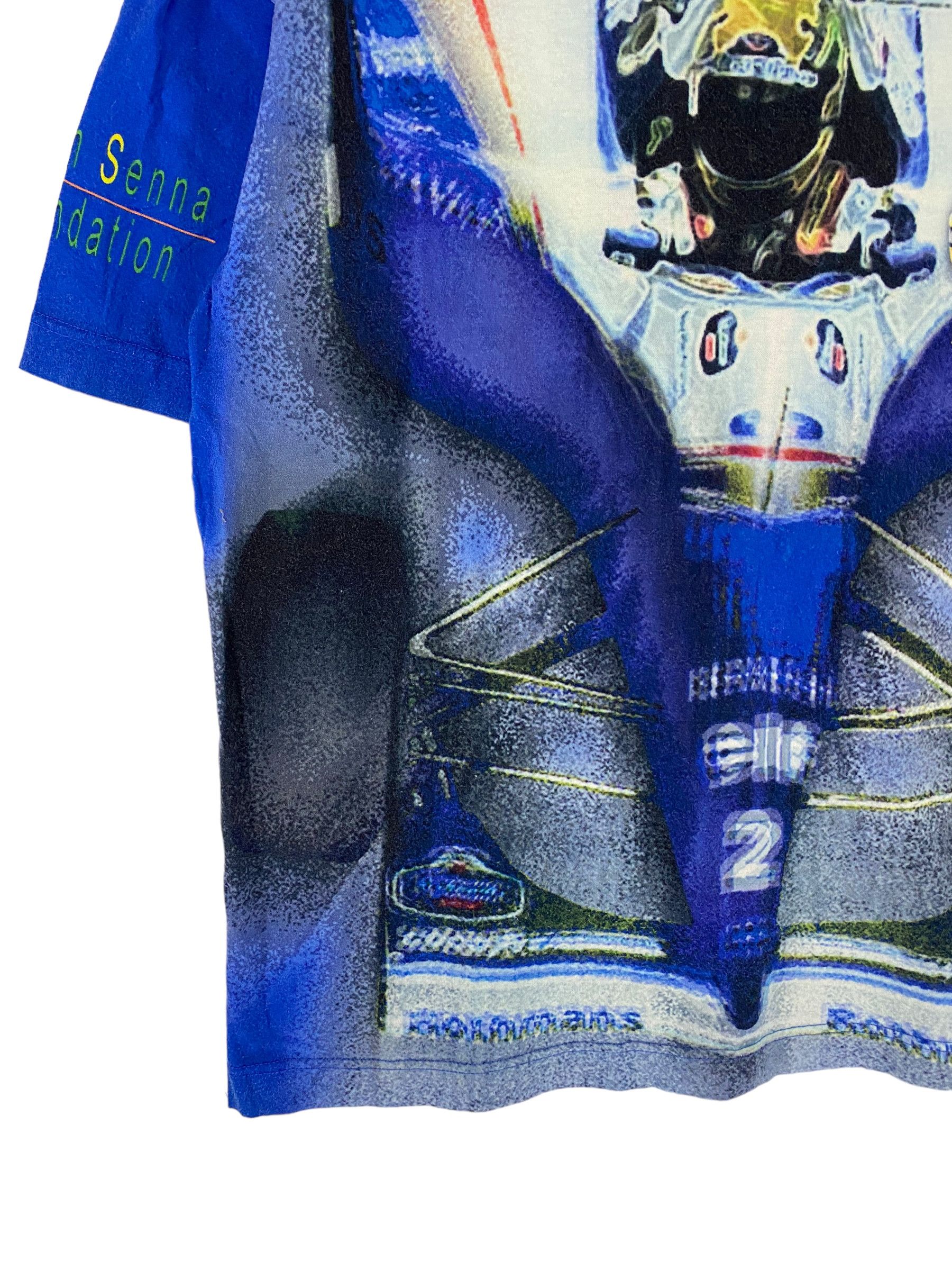 Formula 1 × Vintage 90s Ayrton Senna Rothmans F1 allover print shirt Size US M / EU 48-50 / 2 - 5 Thumbnail