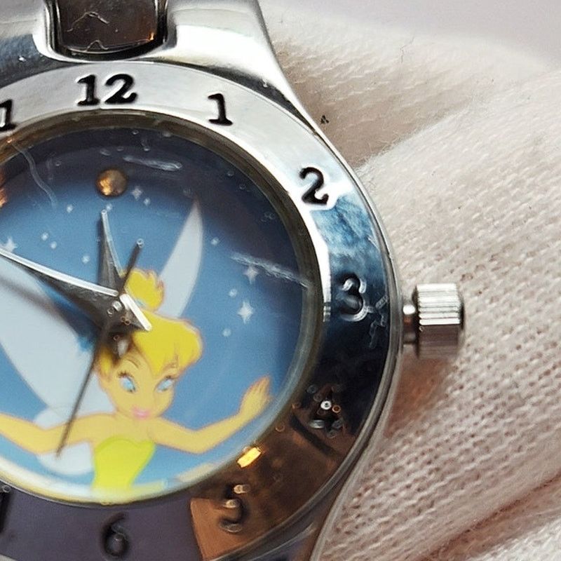 Disney Disney Tinker Bell Watch Blue Strap Silver Tone Case Size ONE SIZE - 2 Thumbnail