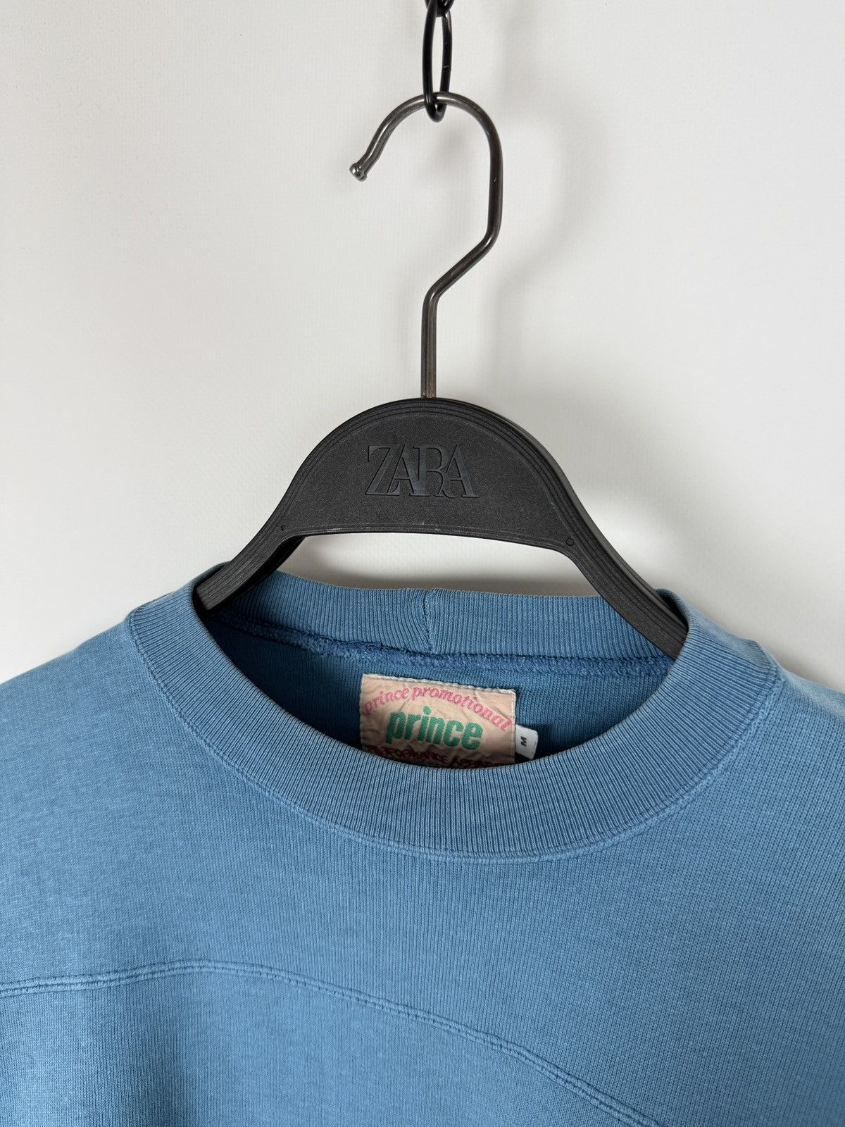 Prince 1980’s Vintage Prince Tennis Patch Baby Blue Boxy Sweatshirt Size US M / EU 48-50 / 2 - 2 Thumbnail