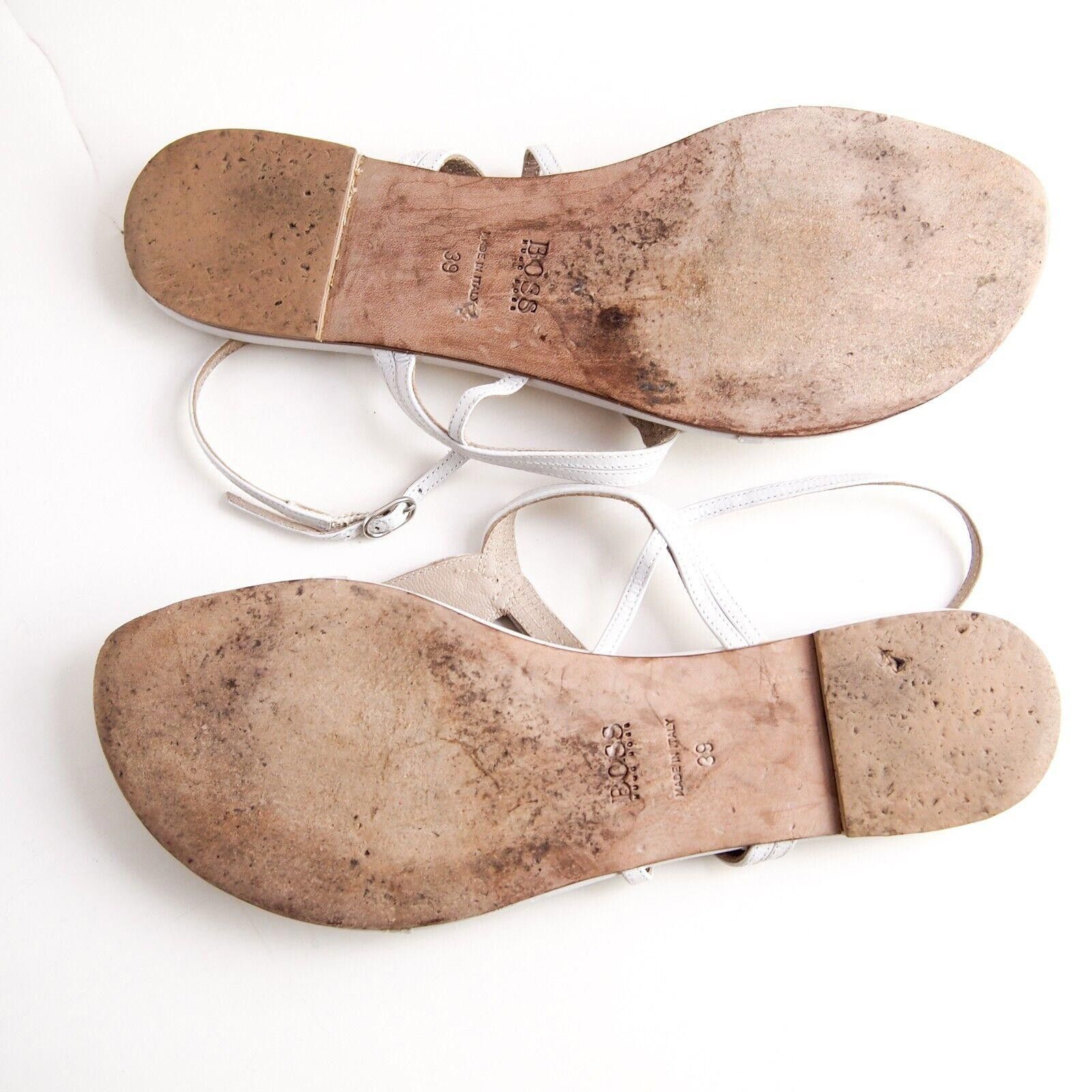 Hugo Boss Hugo Boss Thong Slingback Sandals Ivory Leather US 9 EU 39 Size US 9 / IT 39 - 7 Thumbnail