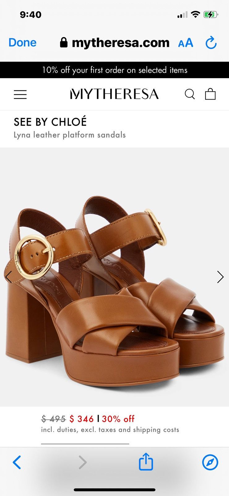 See by Chloe See By Chloe Lyna leather platform sandals Size US 8.5 / IT 38.5 - 18 Thumbnail