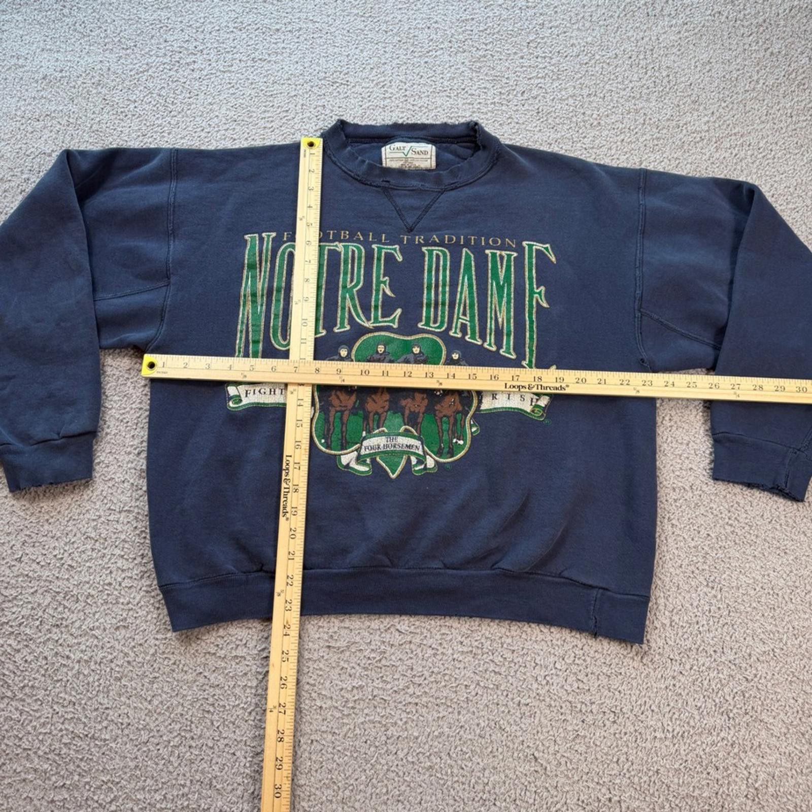 Other Vintage 90s Notre Dame Four Horsemen Sweatshirt Navy Mens M Size US M / EU 48-50 / 2 - 2 Thumbnail