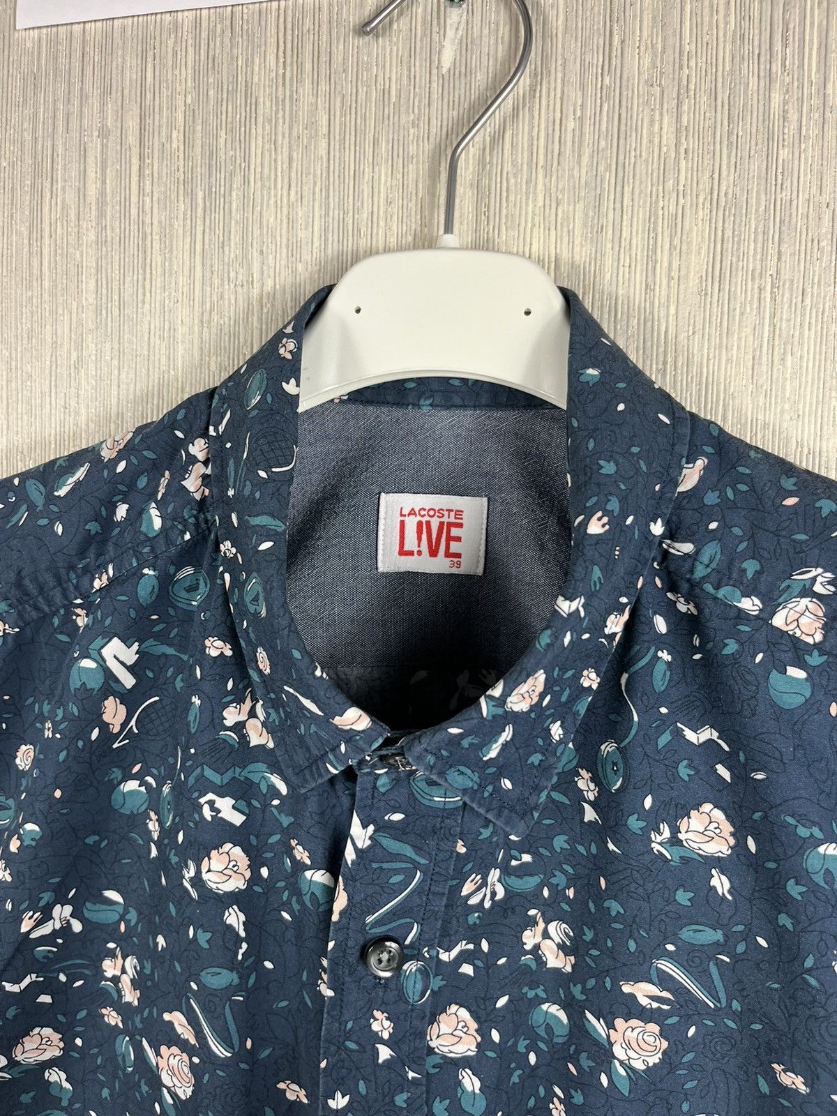 Designer × Lacoste Lacoste live l!ve full print floral designer shirt 39 logo Size US S / EU 44-46 / 1 - 9 Thumbnail