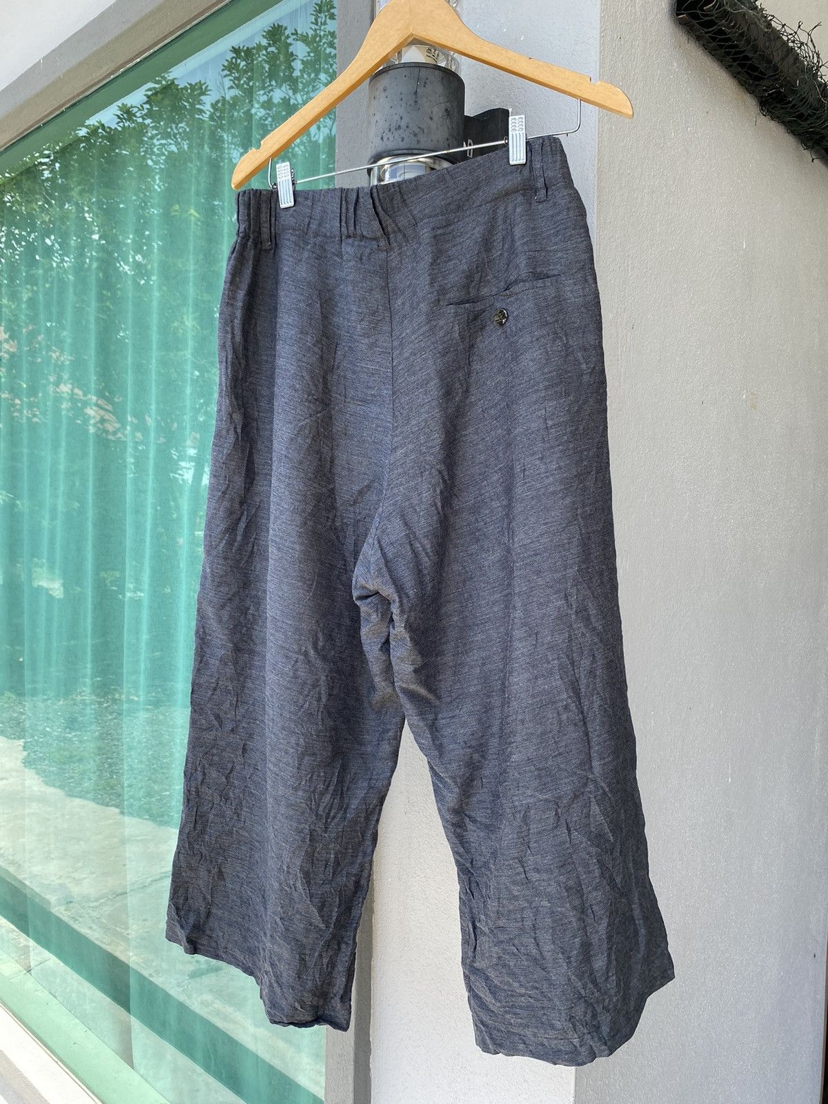 Issey Miyake × Japanese Brand Japanese Brand Issey Miyake Cropped Wide Pants Size US 30 / EU 46 - 5 Thumbnail