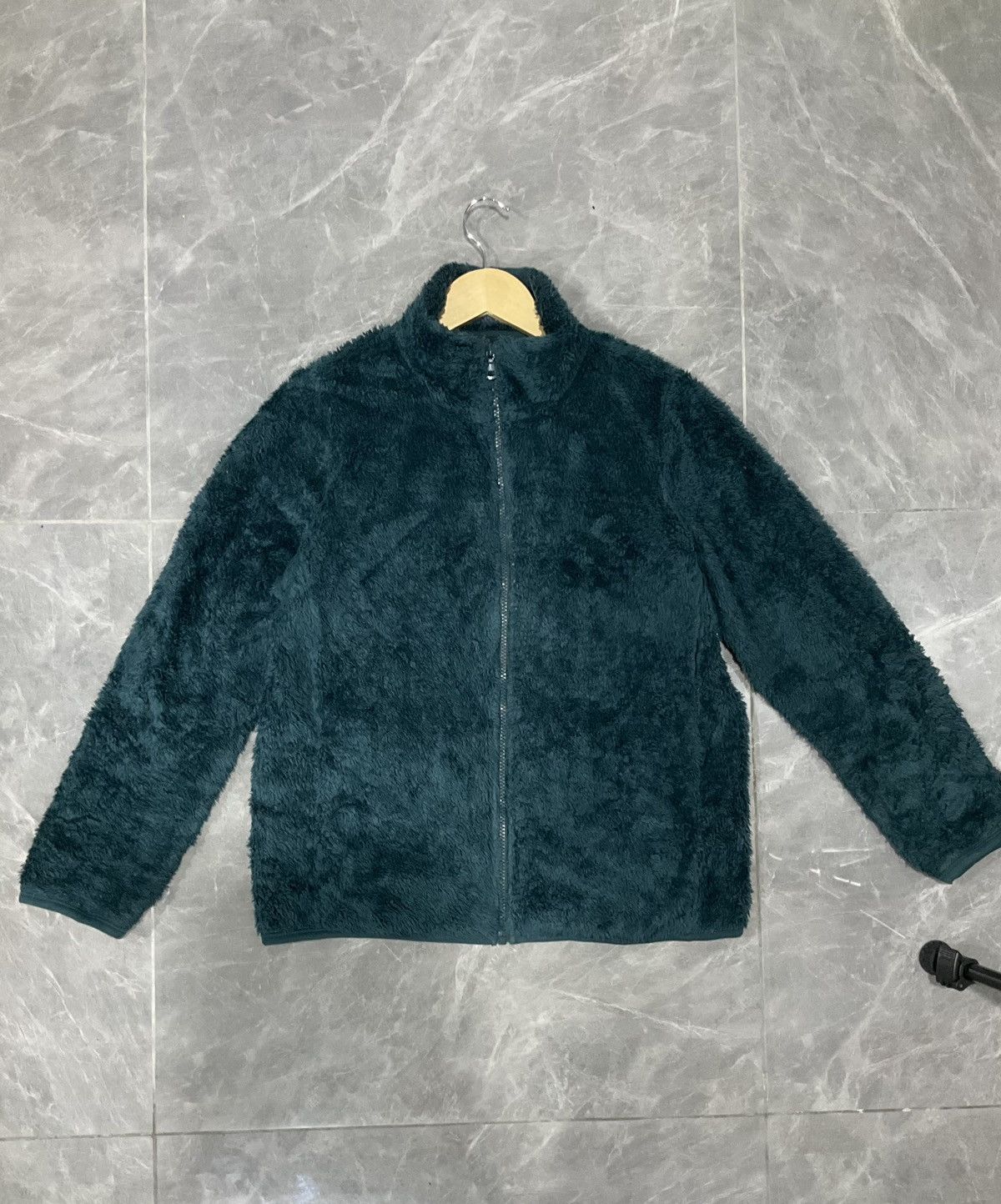 Uniqlo Soft Fabric Emerald Green Uniqlo Fluffy Yarn Fleece Jacket Size US L / EU 52-54 / 3 - 2 Thumbnail