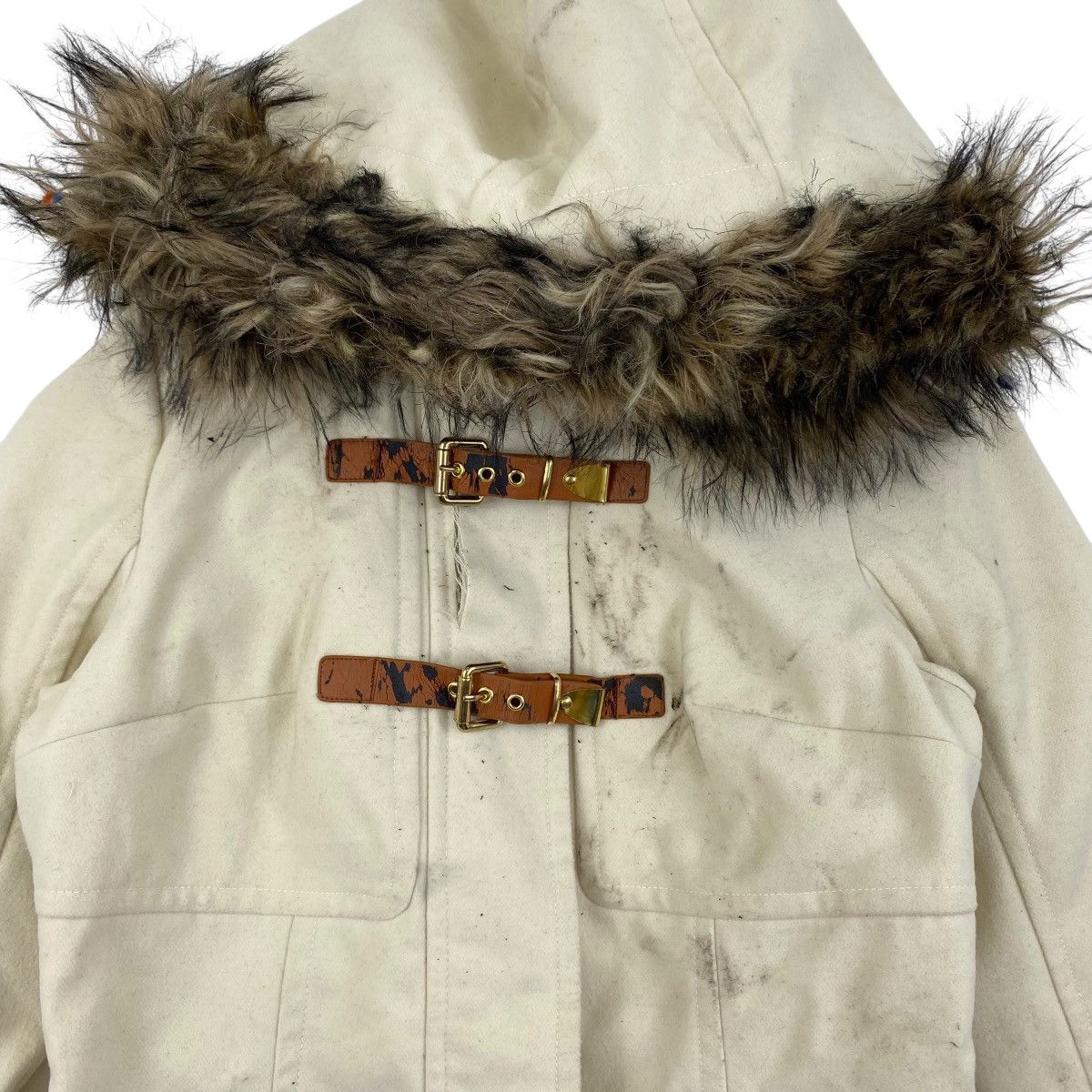 Guess Vintage GUESS LOS ANGELES Est 1981 Hooded Fur Winter Coat Size S / US 4 / IT 40 - 7 Thumbnail