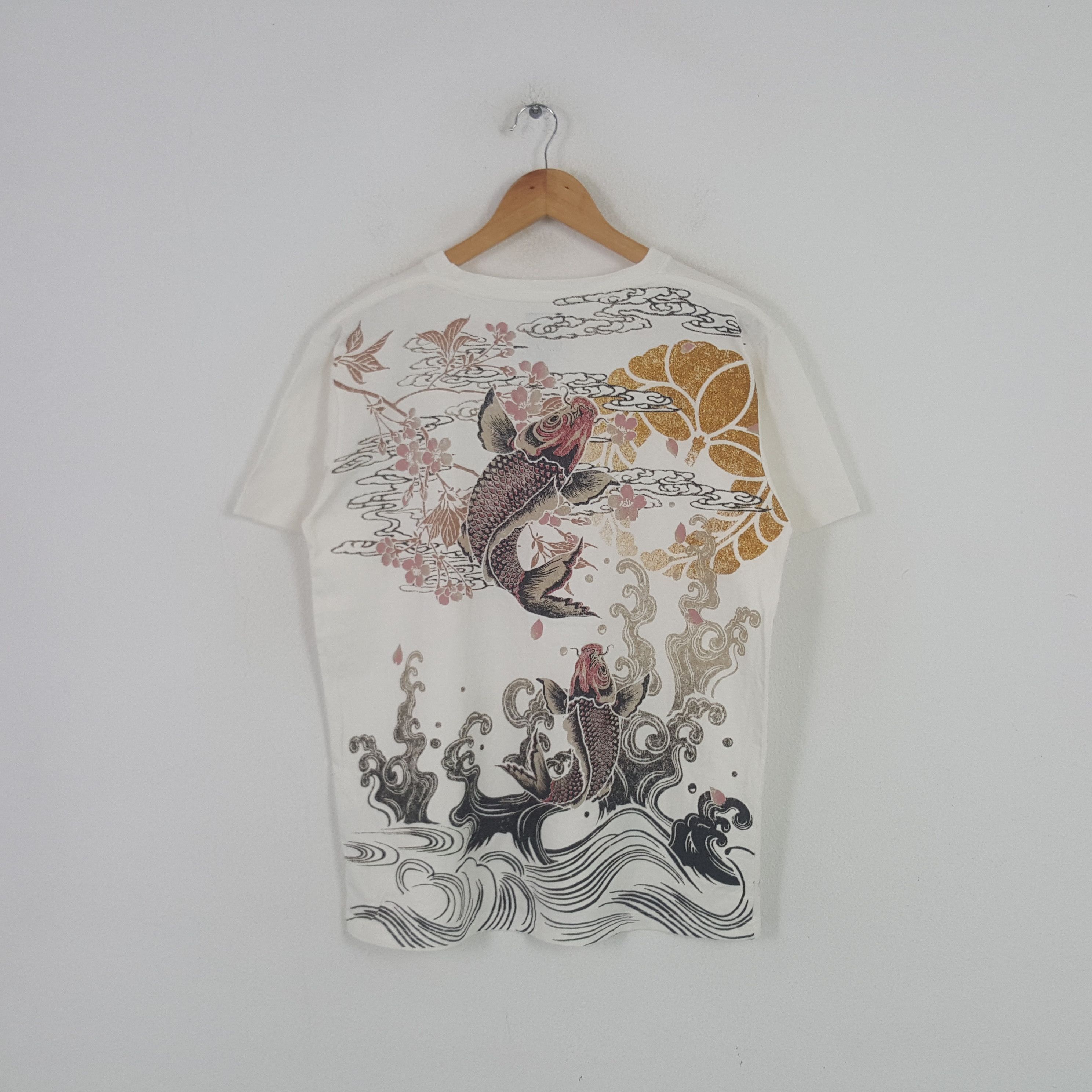 Bullet Noise × Vintage Vintage Bullet Noise Sukajan Traditional Koi Art Tshirt Size US S / EU 44-46 / 1 - 1 Thumbnail