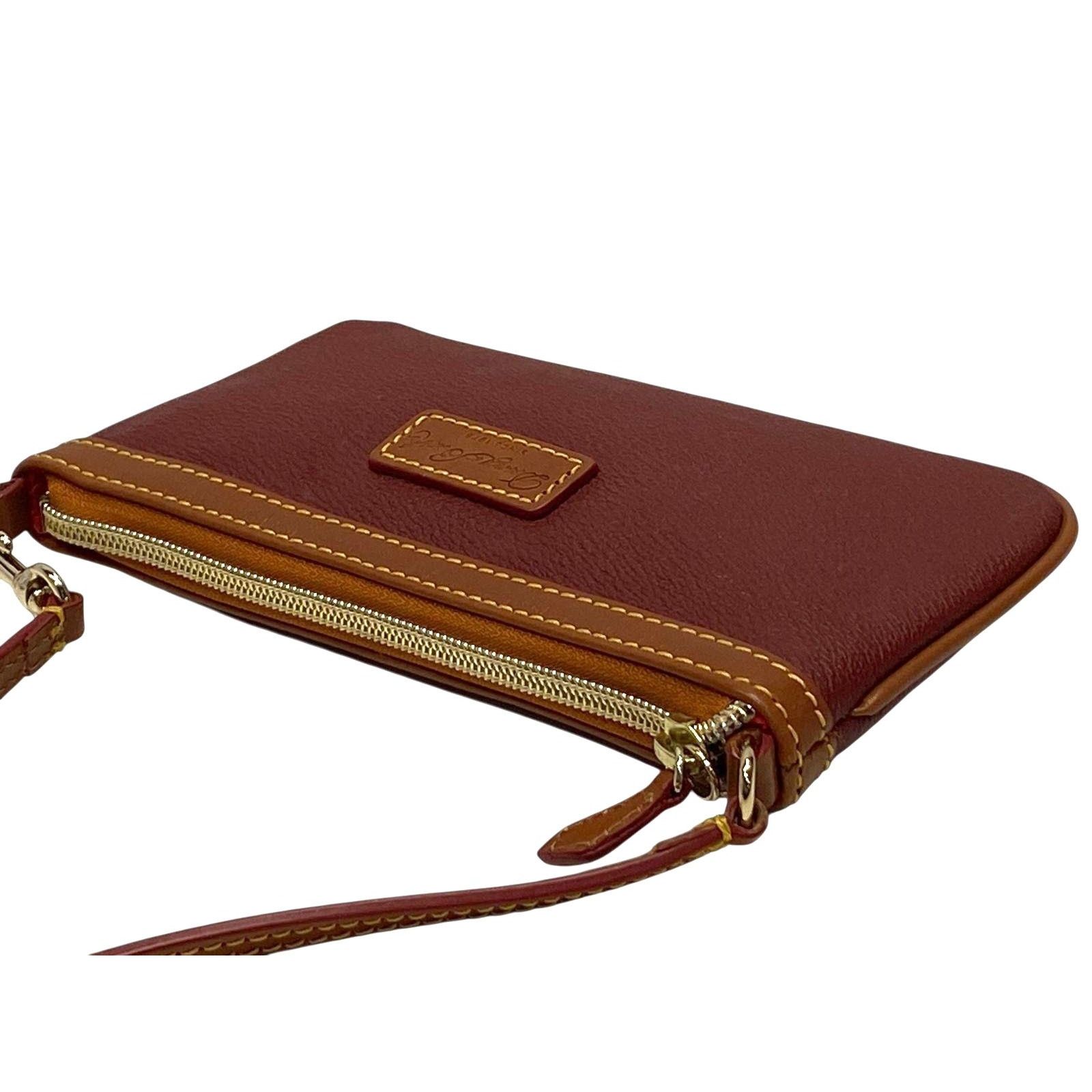 Dooney & Bourke Dooney & Bourke Deep Red Textured Leather Zip Wristlet Size ONE SIZE - 8 Thumbnail