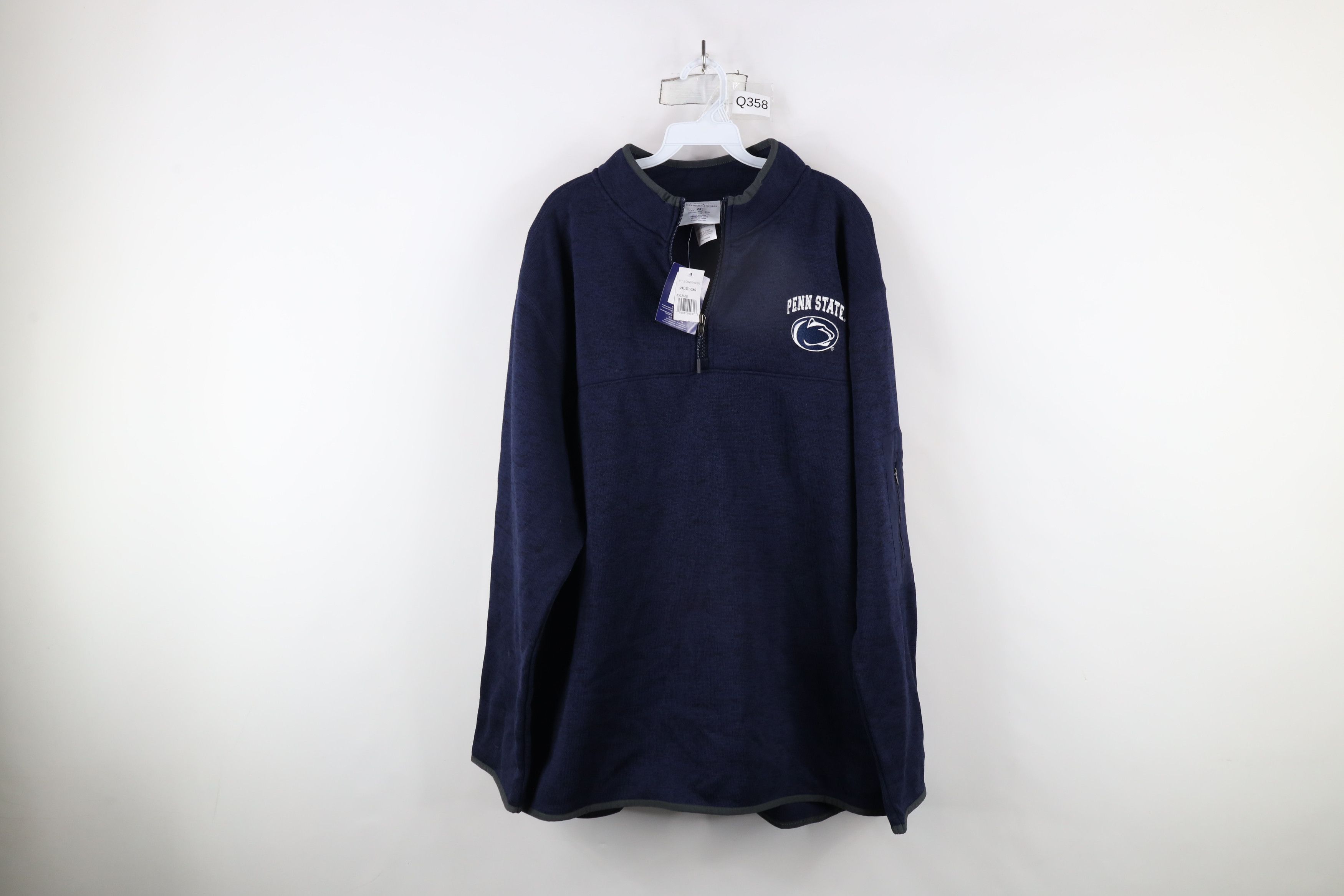 Champion × Vintage Deadstock Champion University Football Half Zip Knit Sweater Size US XXL / EU 58 / 5 - 1 Thumbnail