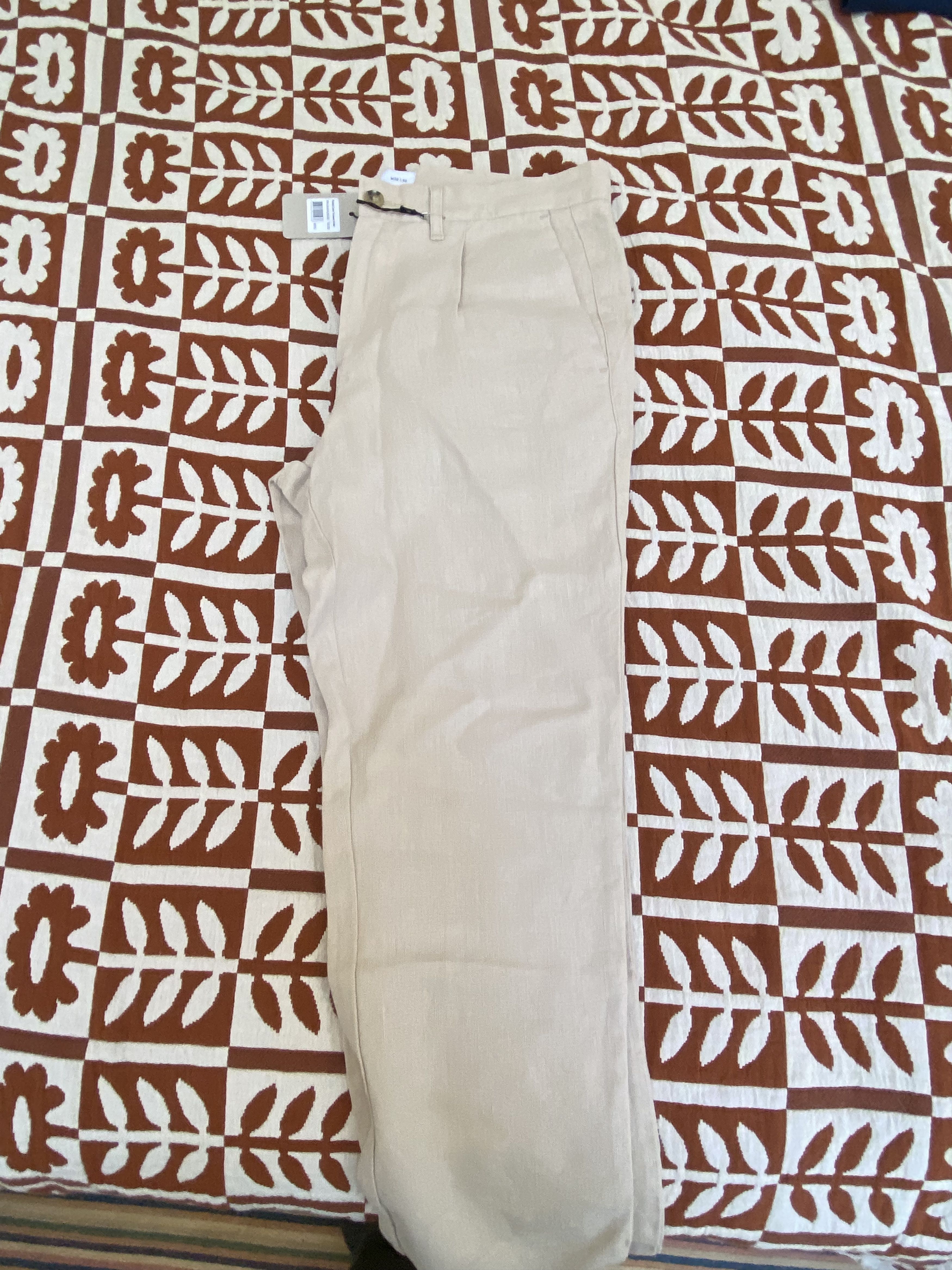 Other ISTO Pleated Linen Trousers 32x32 NWT Size US 32 / EU 48 - 3 Thumbnail