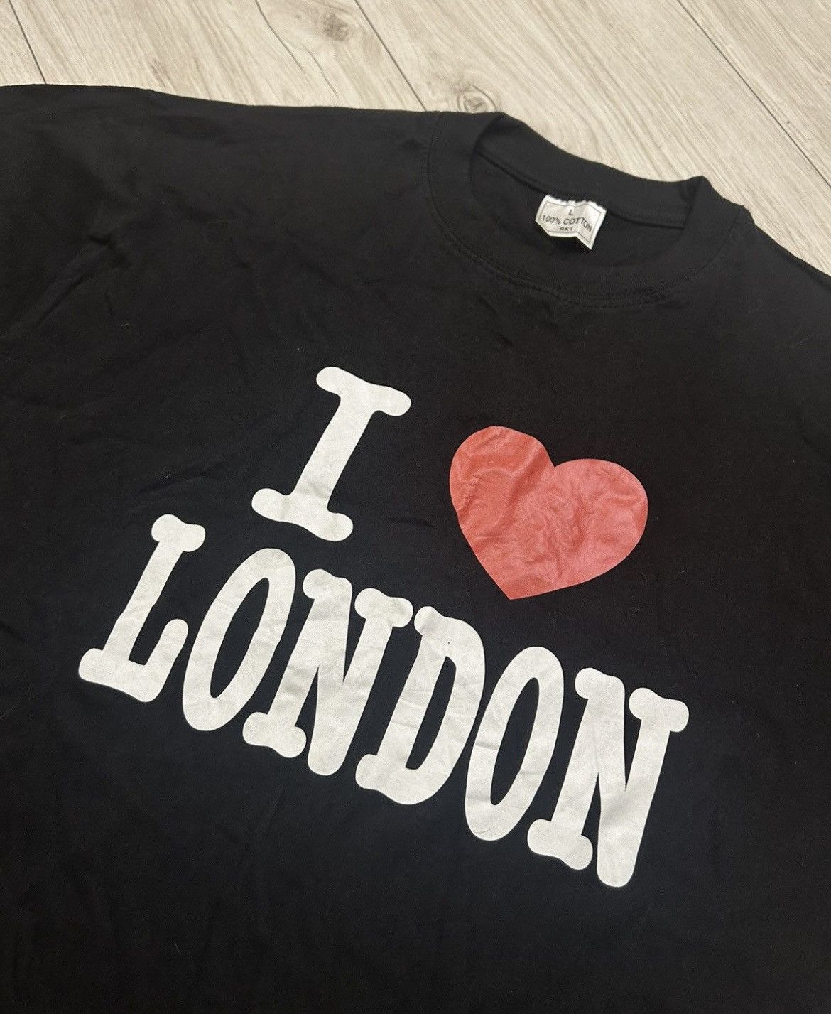 Vintage Vintage Raf Simons Style I Love London Boxy Fit Tee Size US L / EU 52-54 / 3 - 3 Thumbnail