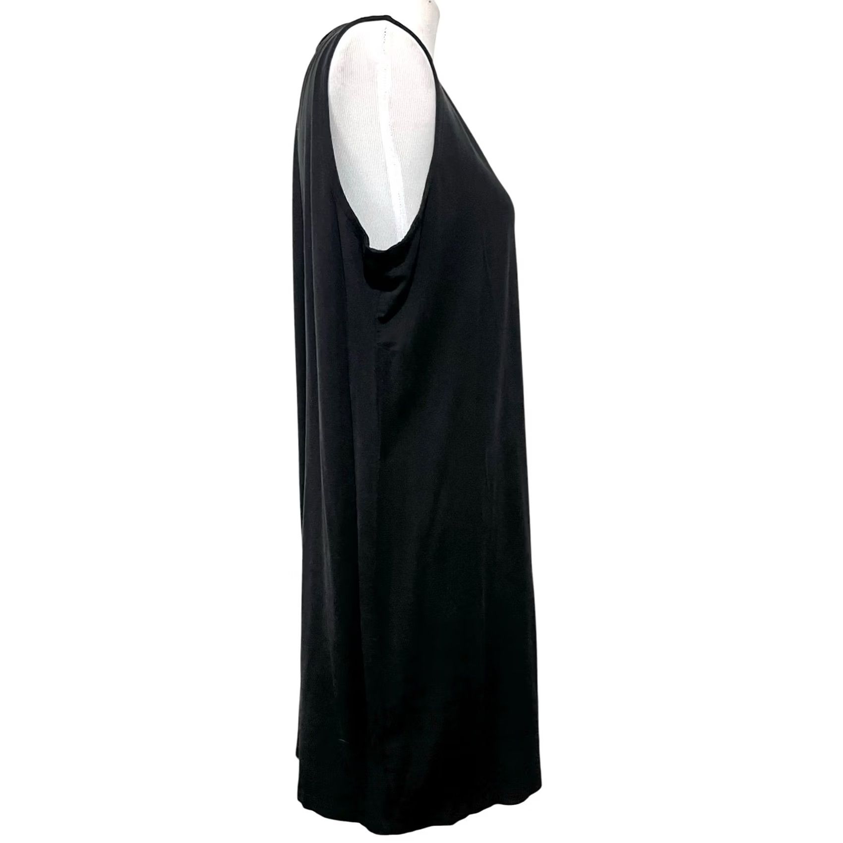 Eileen Fisher Eileen Fisher Black Dress Sleeveless Mock Neck XL Shirt Dress Women Dress Length Knee Length Black 100% Cotton Solid Comfortable Minimalist Size XL / US 12-14 / IT 48-50 - 6 Thumbnail