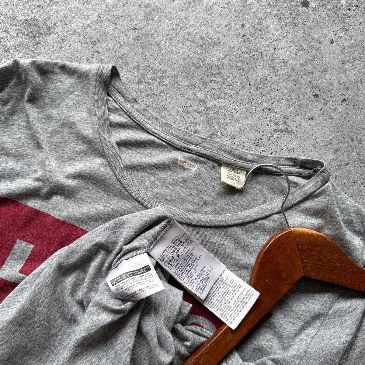 Levi's Levis Womens Gray Short Sleeve Crew Neck T-Shirt Size L / US 10 / IT 46 - 4 Thumbnail