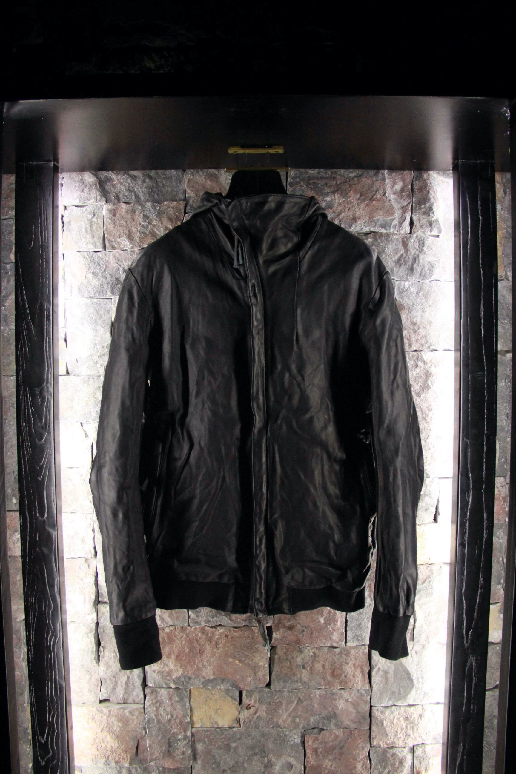 Boris Bidjan Saberi Boris Bidjan Saberi Black Leather Jacket Men l Size US L / EU 52-54 / 3 - 1 Thumbnail