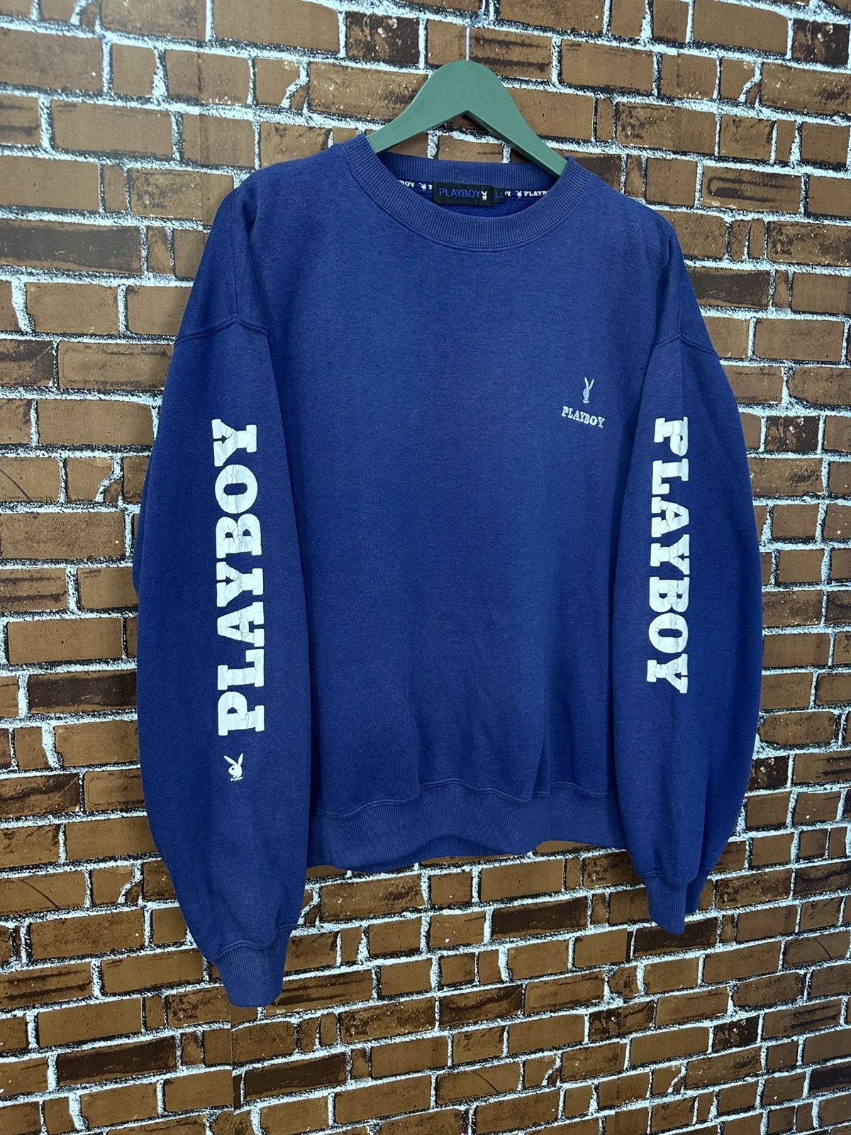 Vintage Playboy Big Logo Crewneck Baggy Sweatshirt Z460