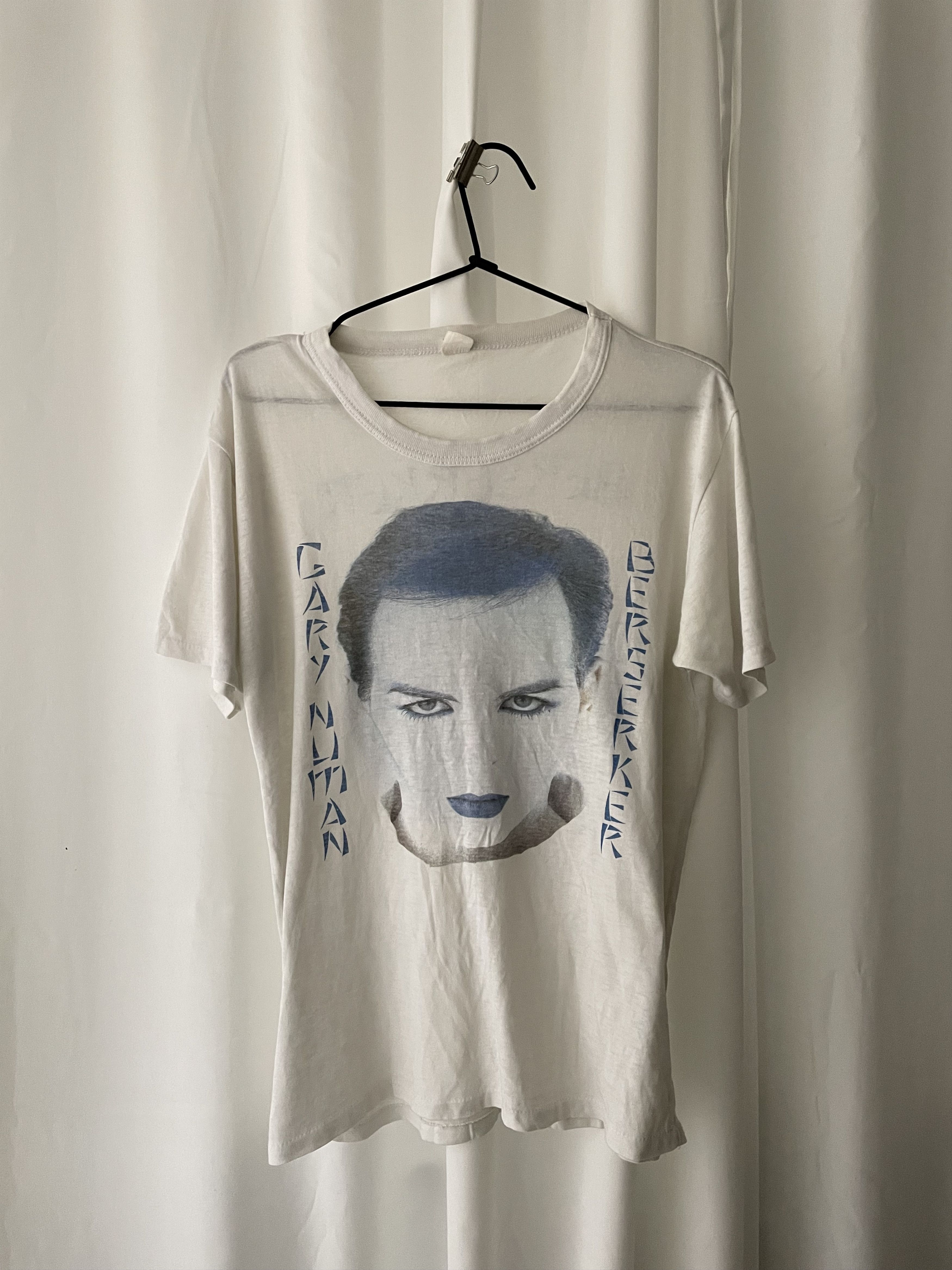 Vintage Vintage 1984 Gary Numan Berserker Tour Uk Shirt Size US S / EU 44-46 / 1 - 1 Thumbnail